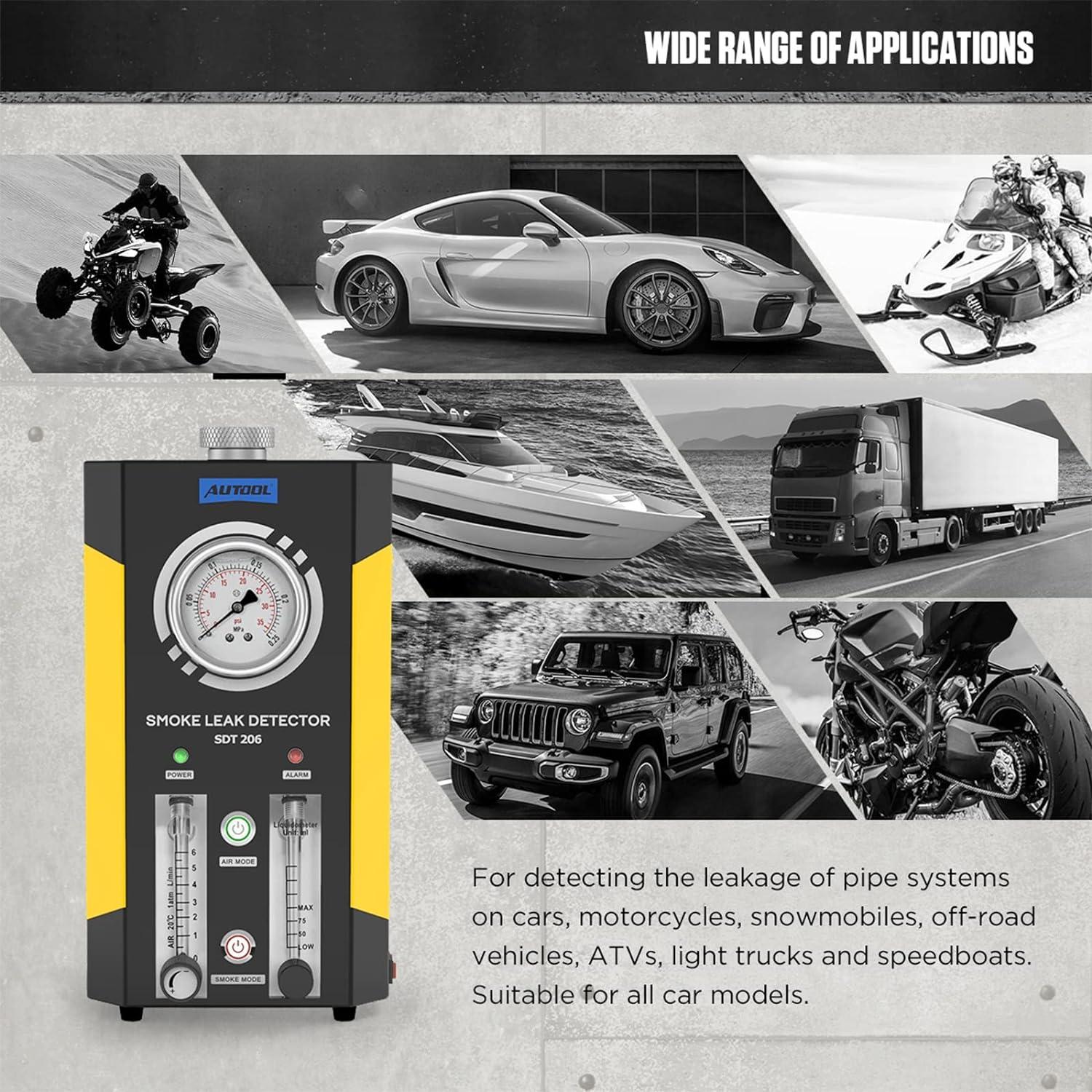 Detector de Fugas de Humo AUTOOL SDT206 con Modo Doble