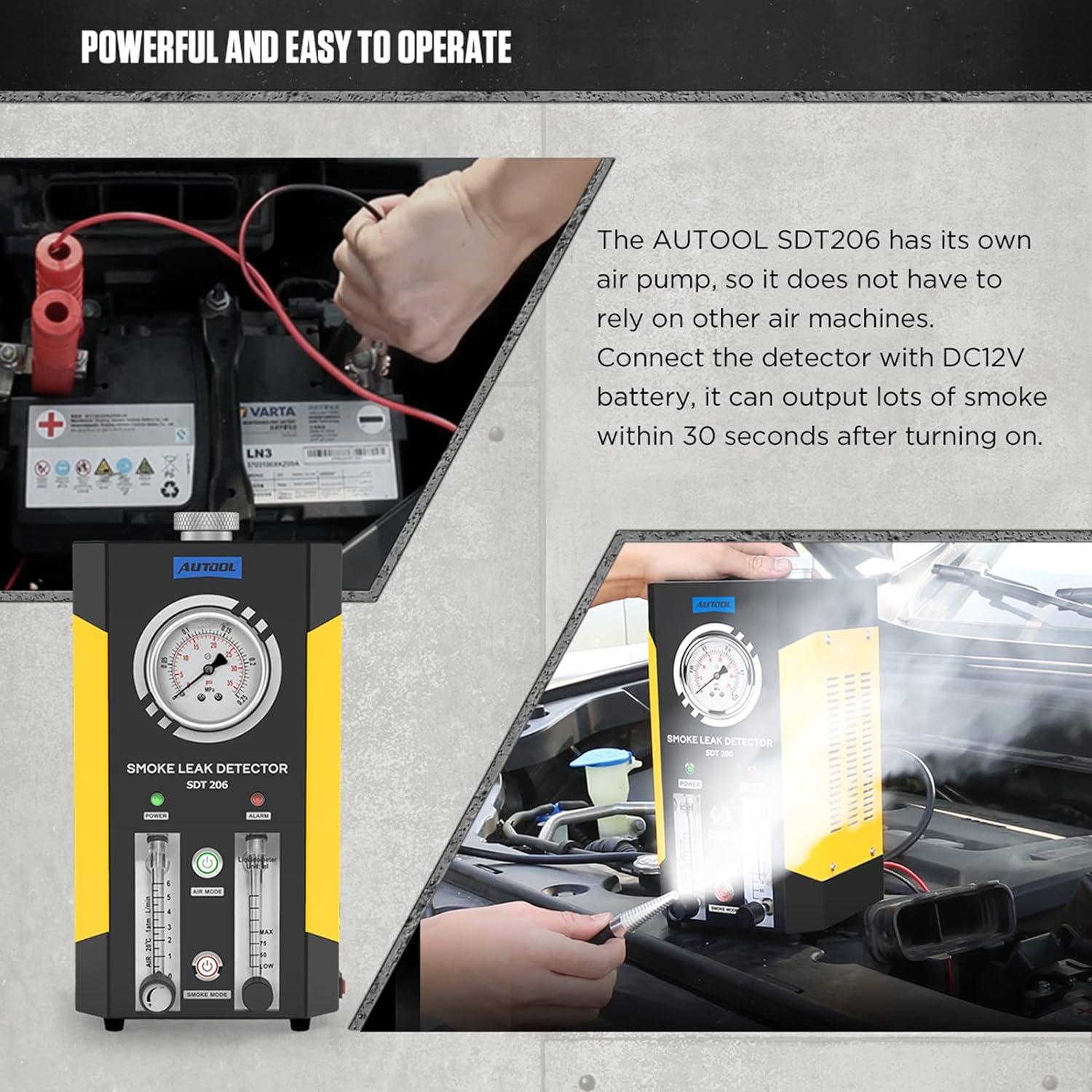 Detector de Fugas de Humo AUTOOL SDT206 con Modo Doble