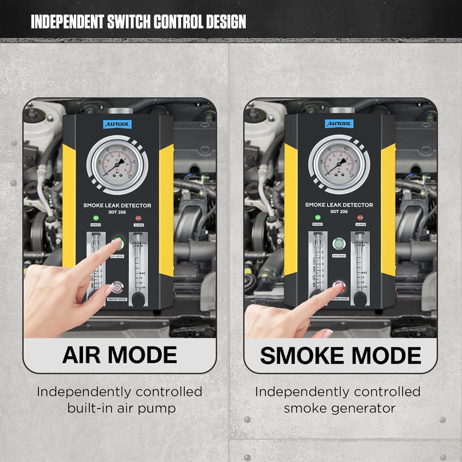 Detector de Fugas de Humo AUTOOL SDT206 con Modo Doble