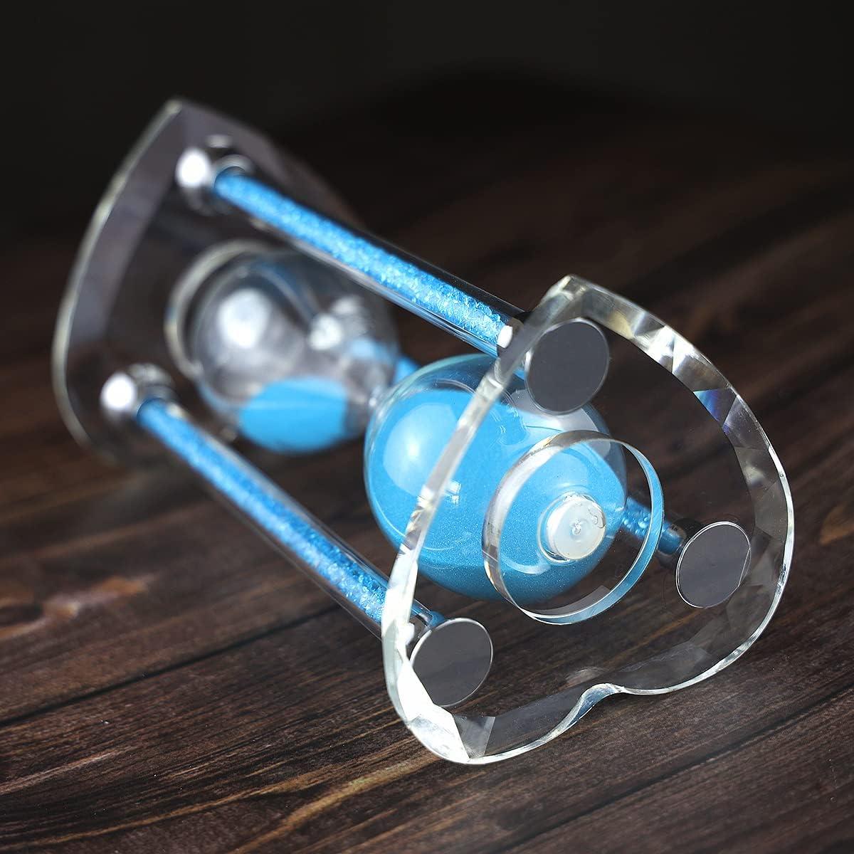 Reloj de Arena Lmzxmcy 60 Minutos Cristal Corazón Azul
