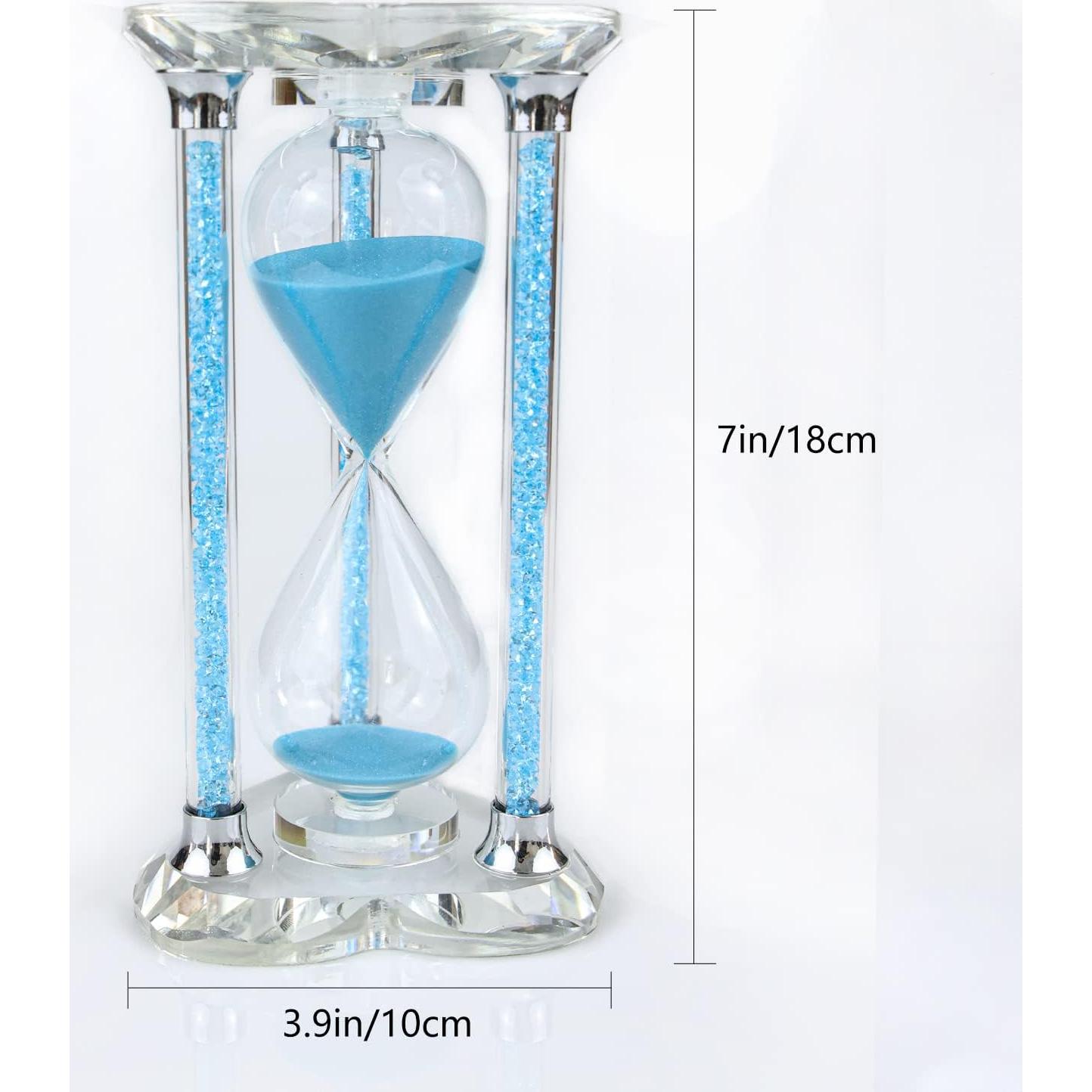 Reloj de Arena Lmzxmcy 60 Minutos Cristal Corazón Azul