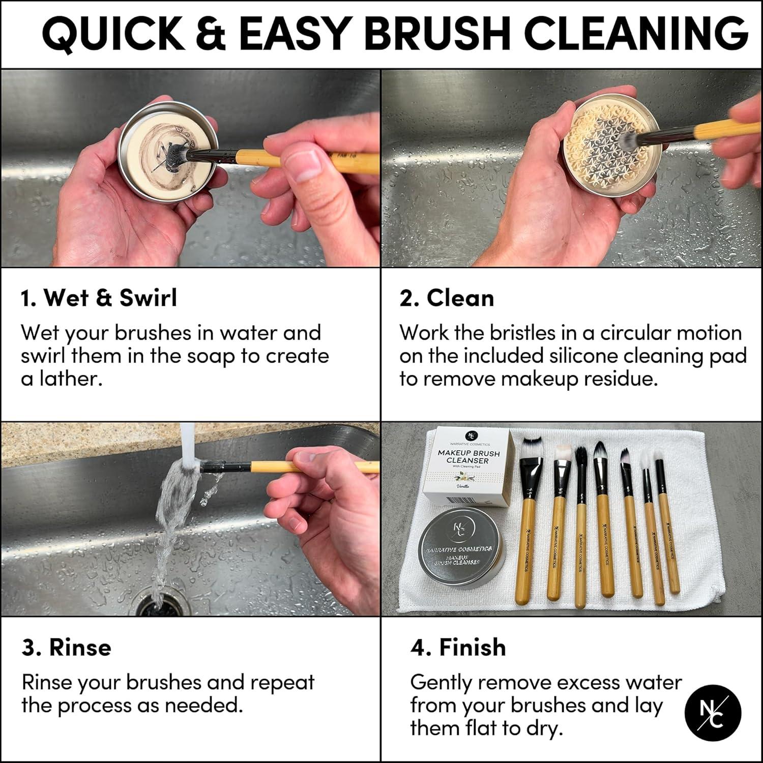 Jabón Limpiador de Brochas de Maquillaje Narrative 69.57 g