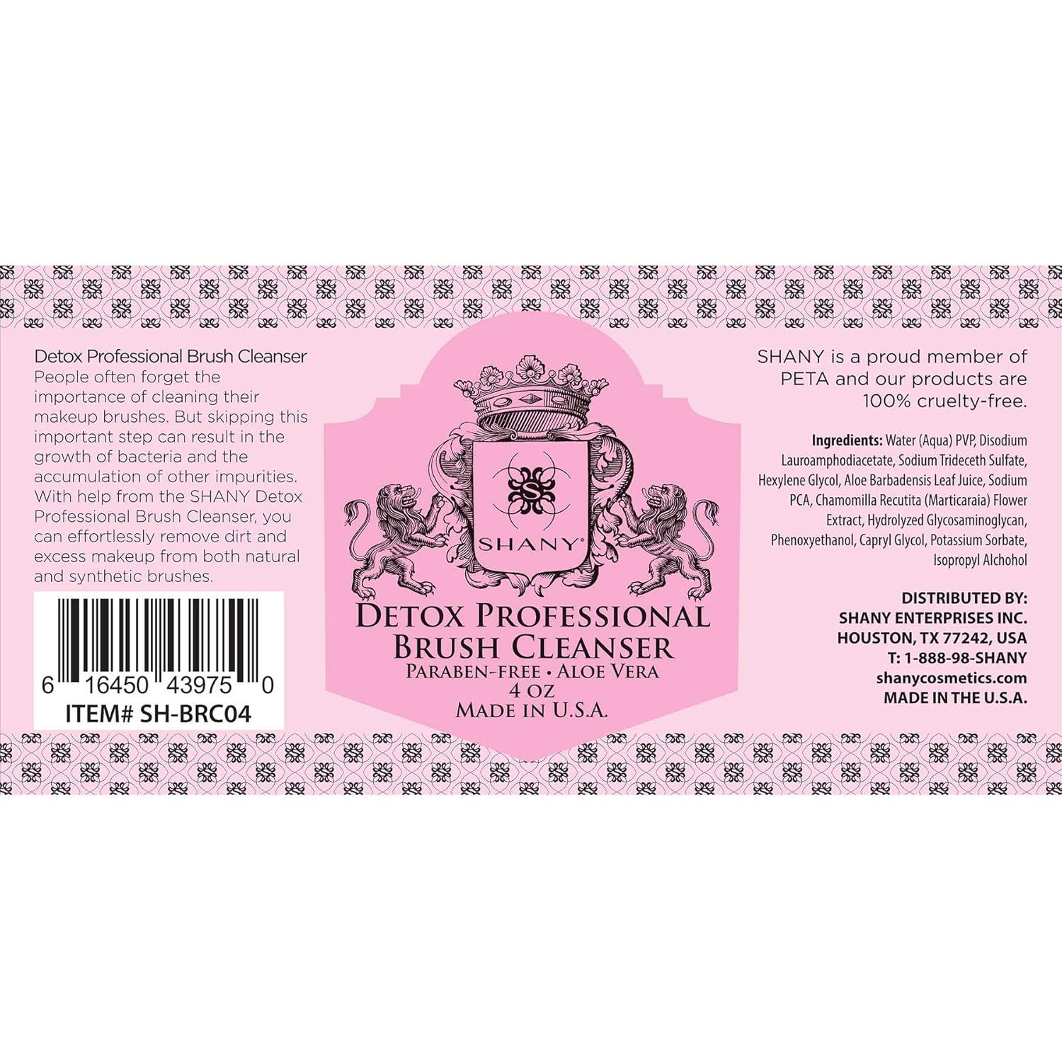 Limpiador de Brochas SHANY DETOX 118 ml - Vegano y Sin Parabenos