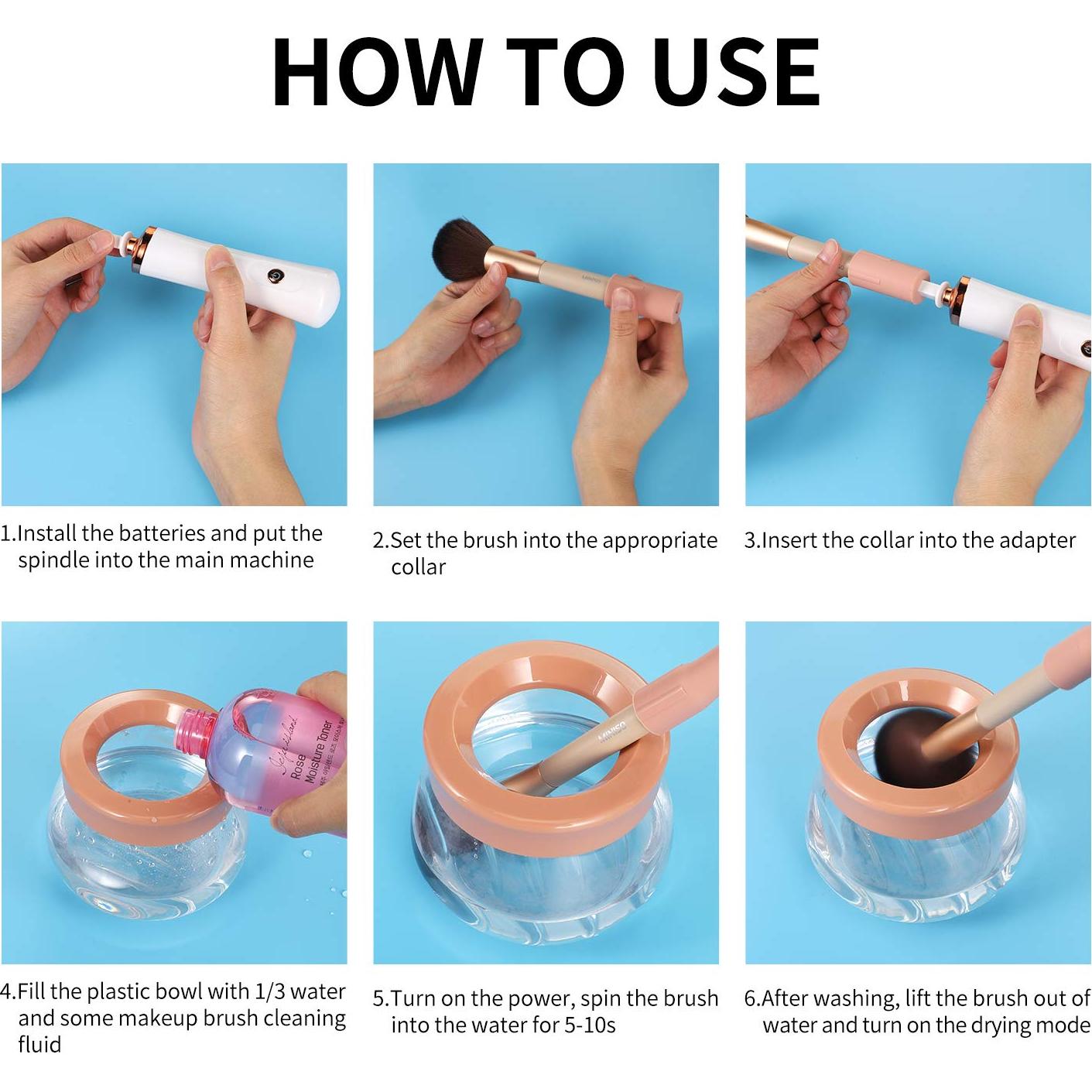 Limpiadora y Secadora de Brochas Senbowe FLOME03 Rosa