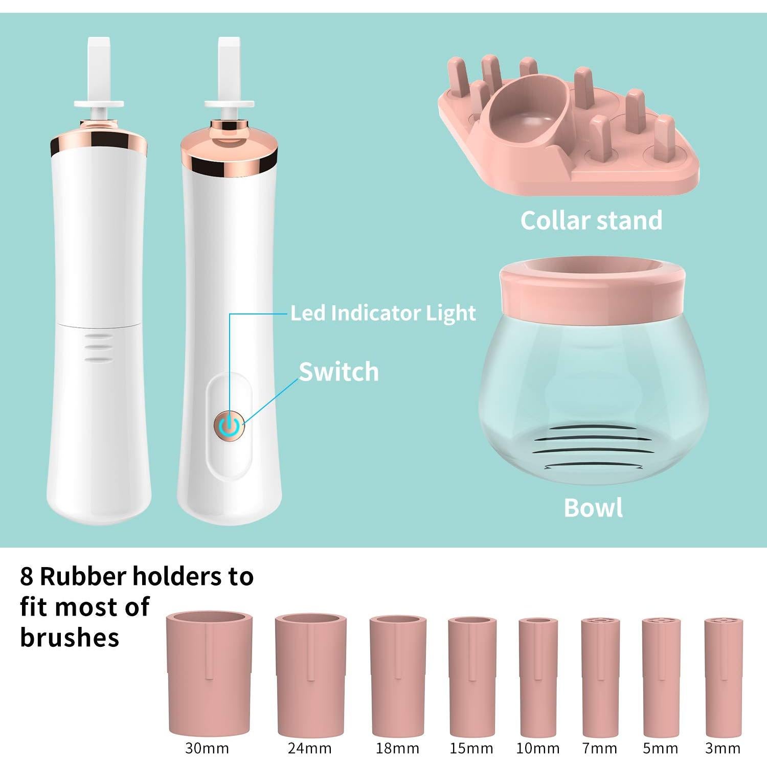 Limpiadora y Secadora de Brochas Senbowe FLOME03 Rosa