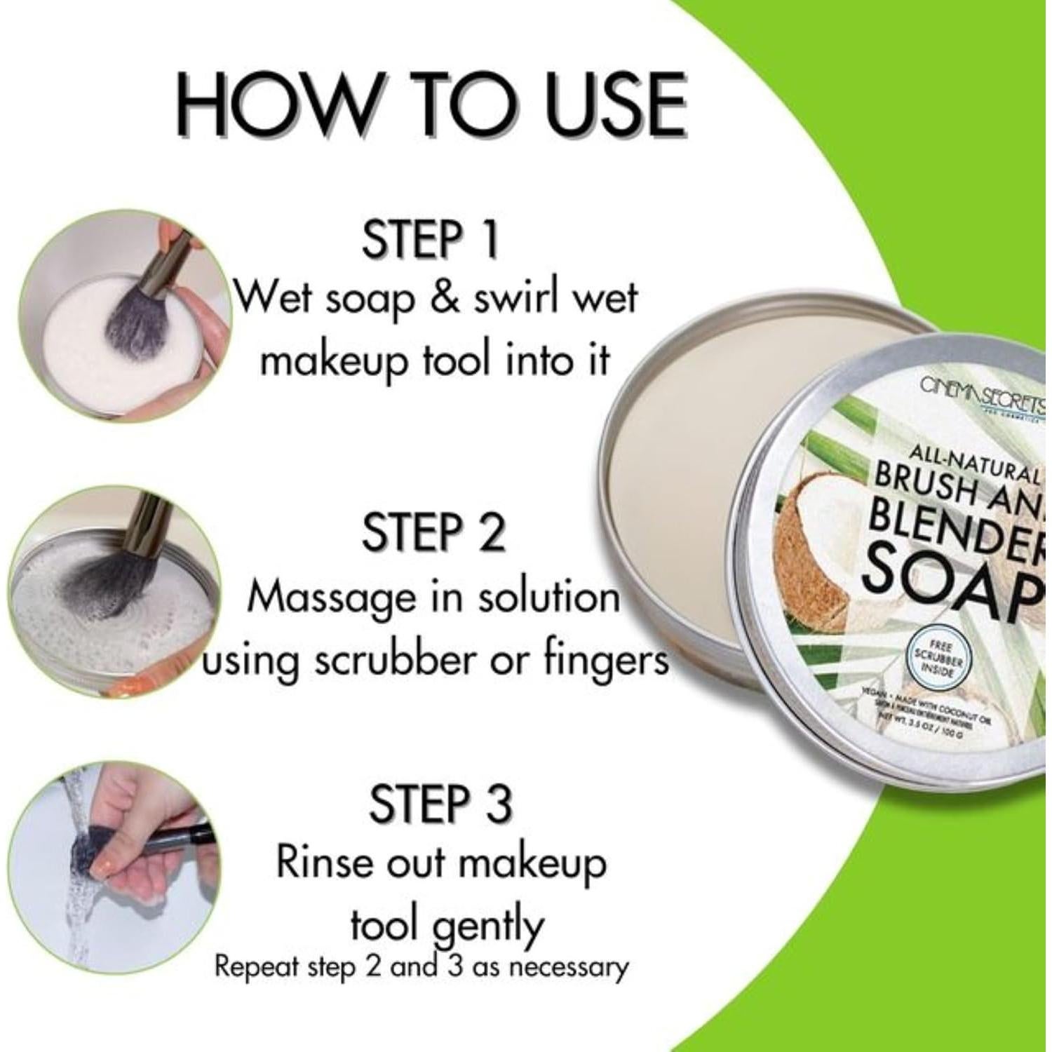 Jabón Limpiador de Brochas Cinema Secrets 136g Vegano