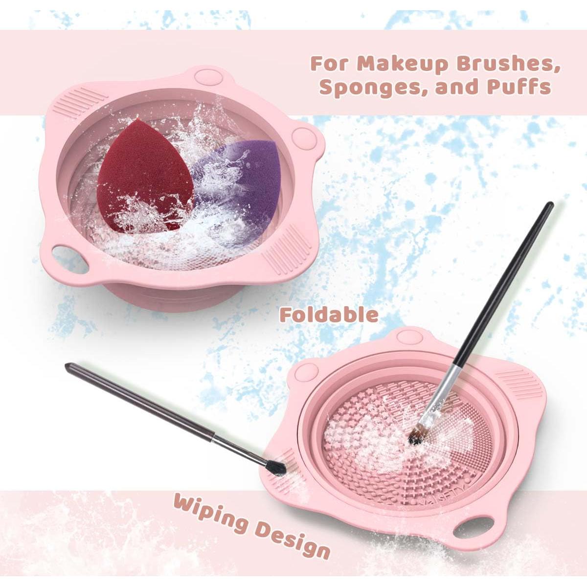 Almohadilla de Limpieza de Brochas YalsFTY Rosa Plegable