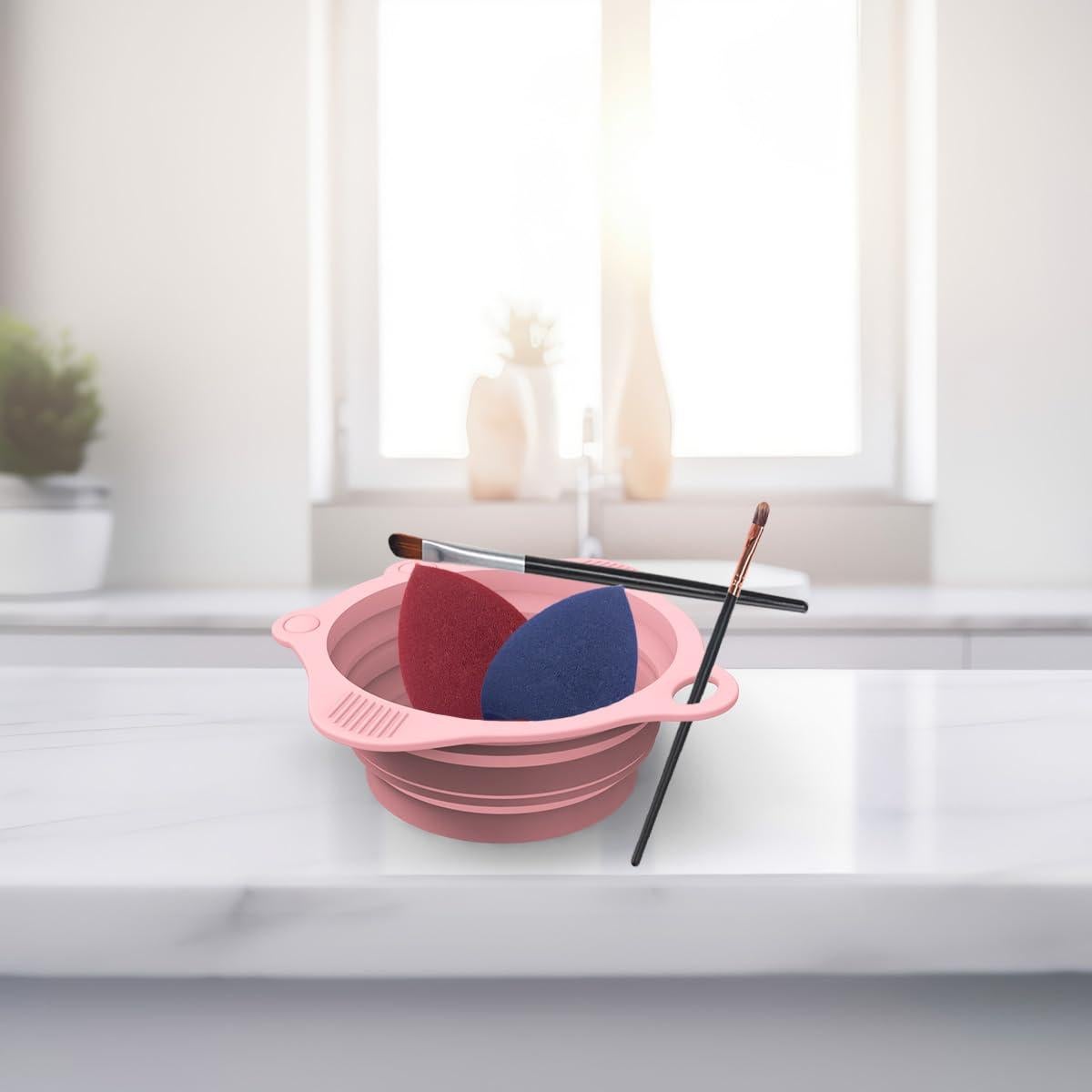 Almohadilla de Limpieza de Brochas YalsFTY Rosa Plegable