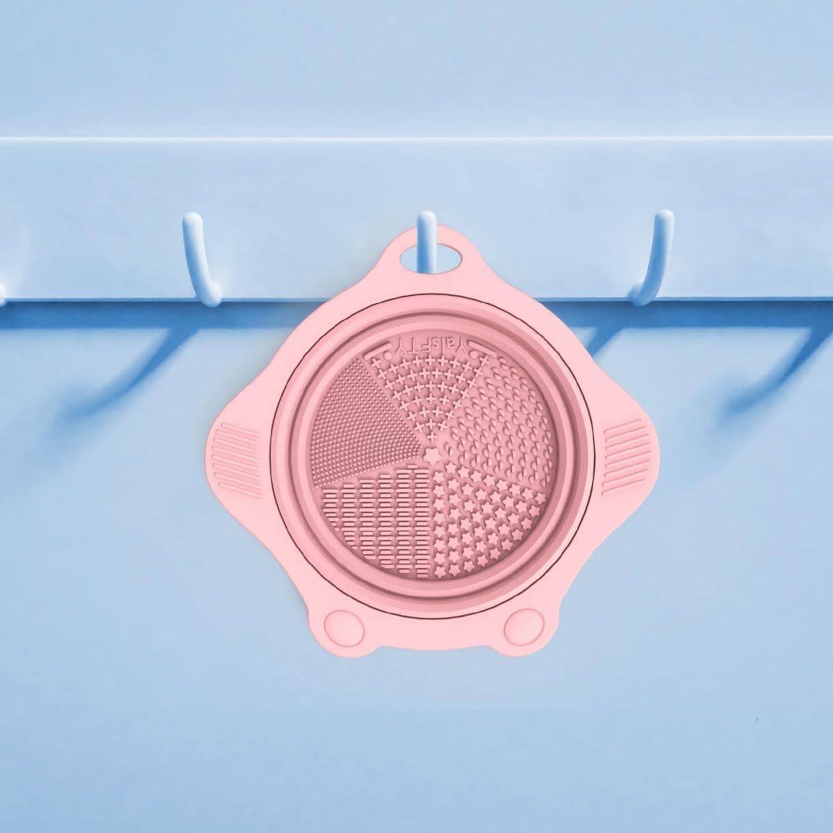 Almohadilla de Limpieza de Brochas YalsFTY Rosa Plegable