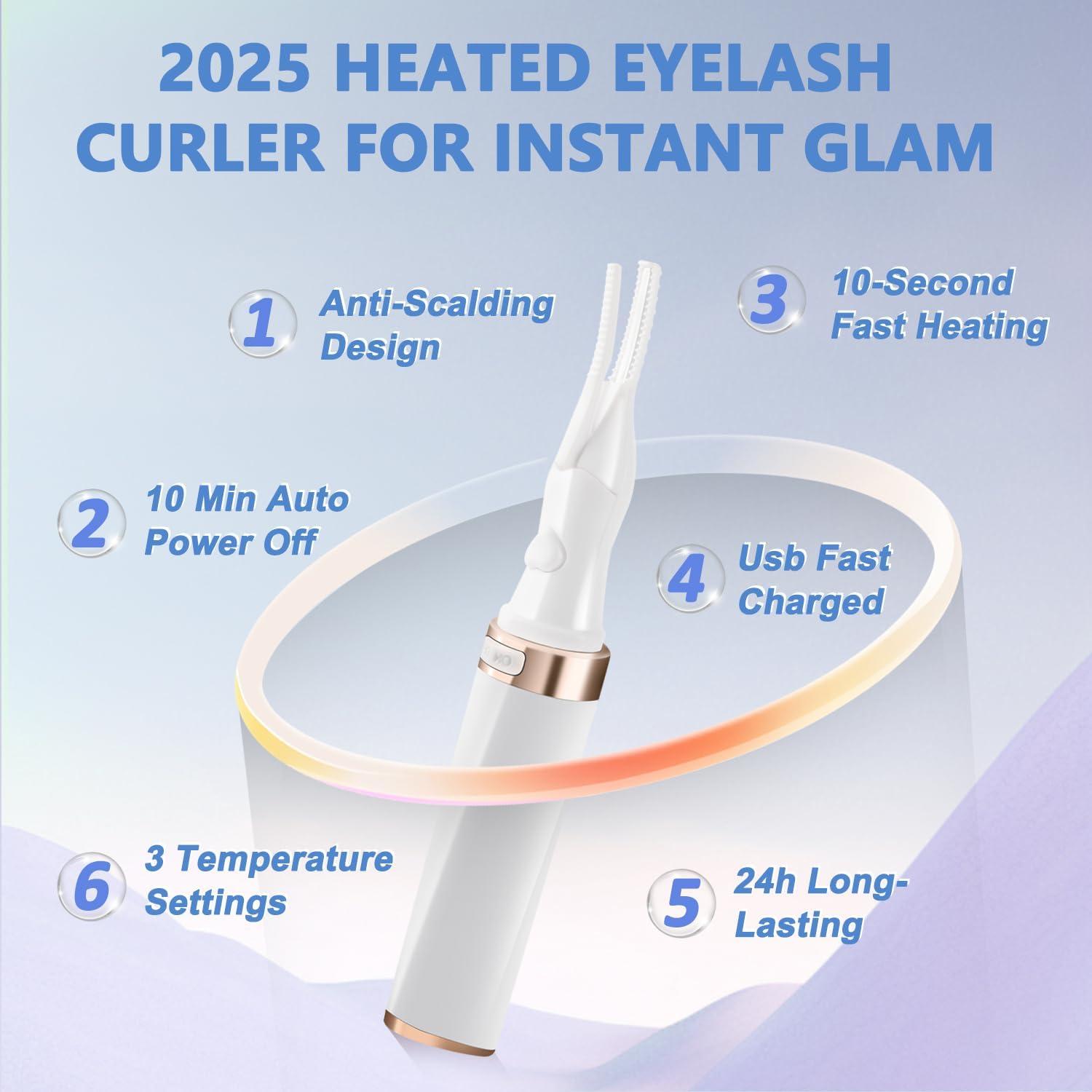 Rizador de Pestañas Eléctrico BUV-JT Blanco 3 Modos