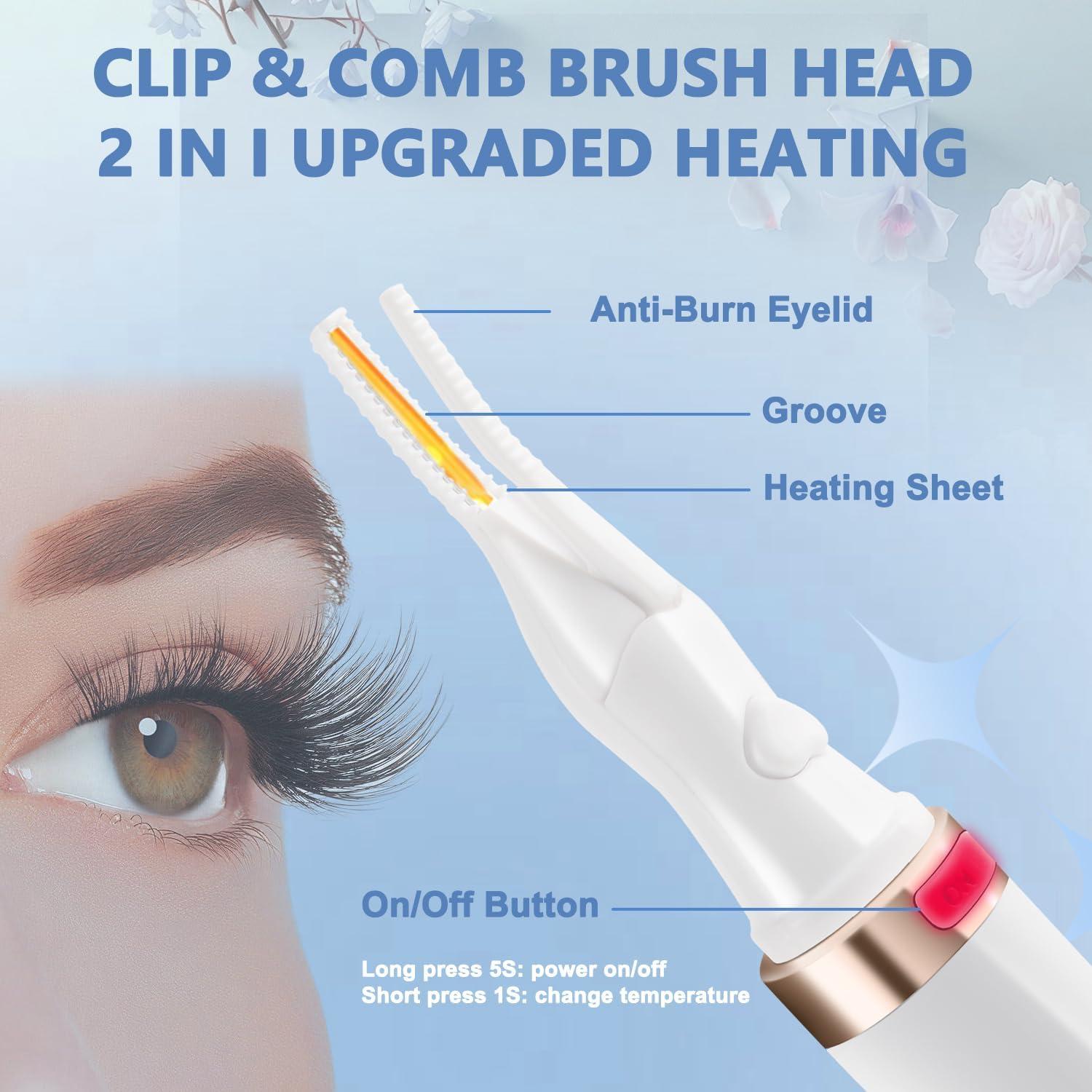 Rizador de Pestañas Eléctrico BUV-JT Blanco 3 Modos