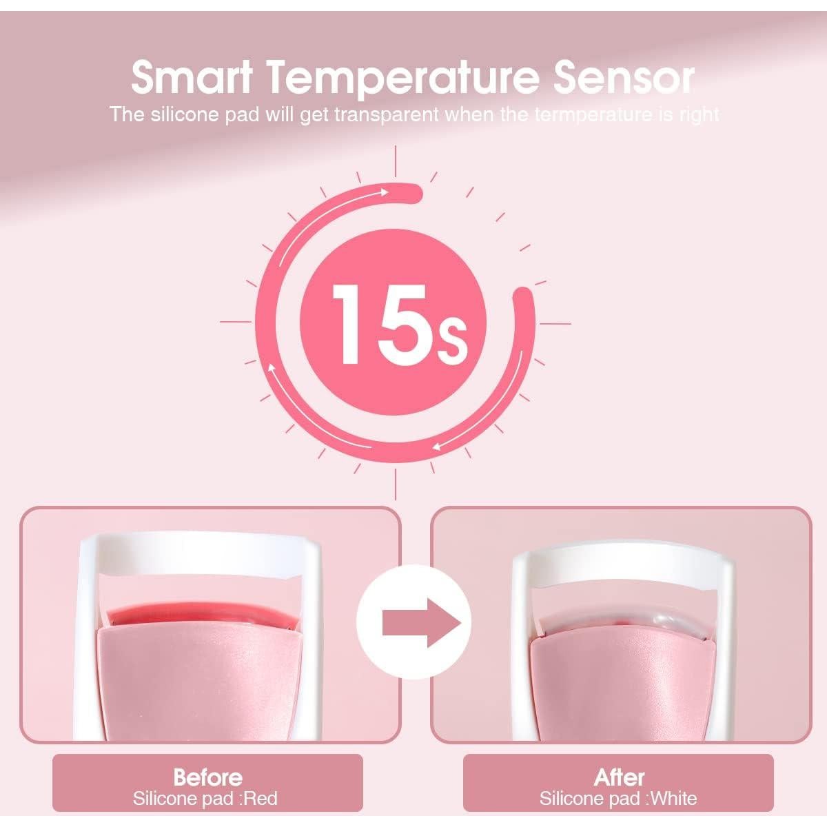 Rizador de Pestañas TOUCHBeauty TB-2003B Calentado Rosa