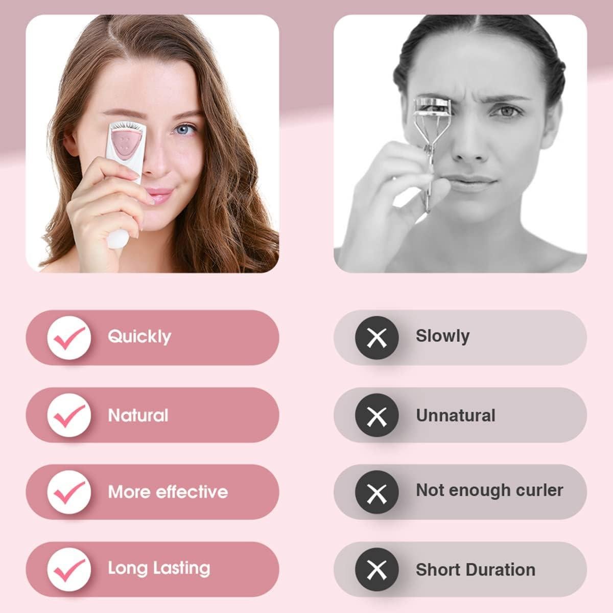 Rizador de Pestañas TOUCHBeauty TB-2003B Calentado Rosa