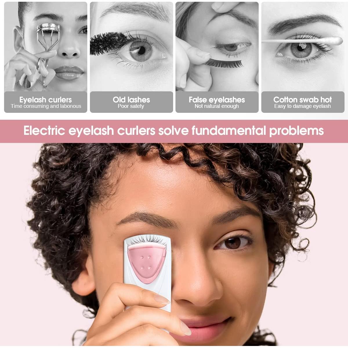 Rizador de Pestañas TOUCHBeauty TB-2003B Calentado Rosa