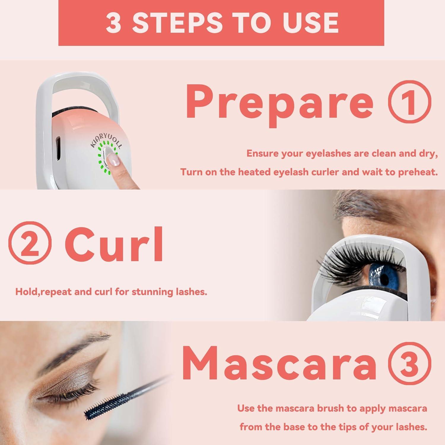 Rizador de Pestañas Eléctrico Kiaryuoll Blanco Calentado