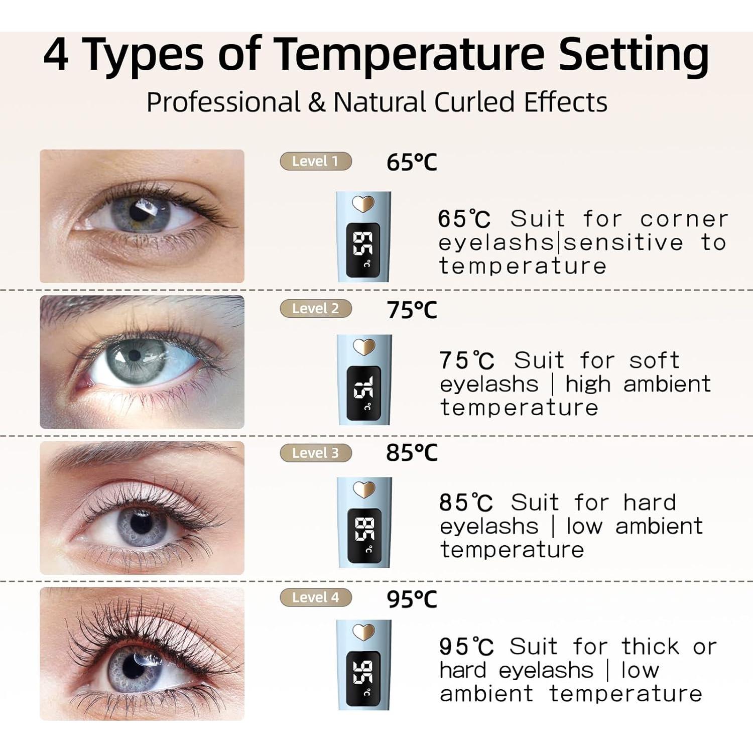Rizador de Pestañas Calentado ZAPAL Recargable USB-C