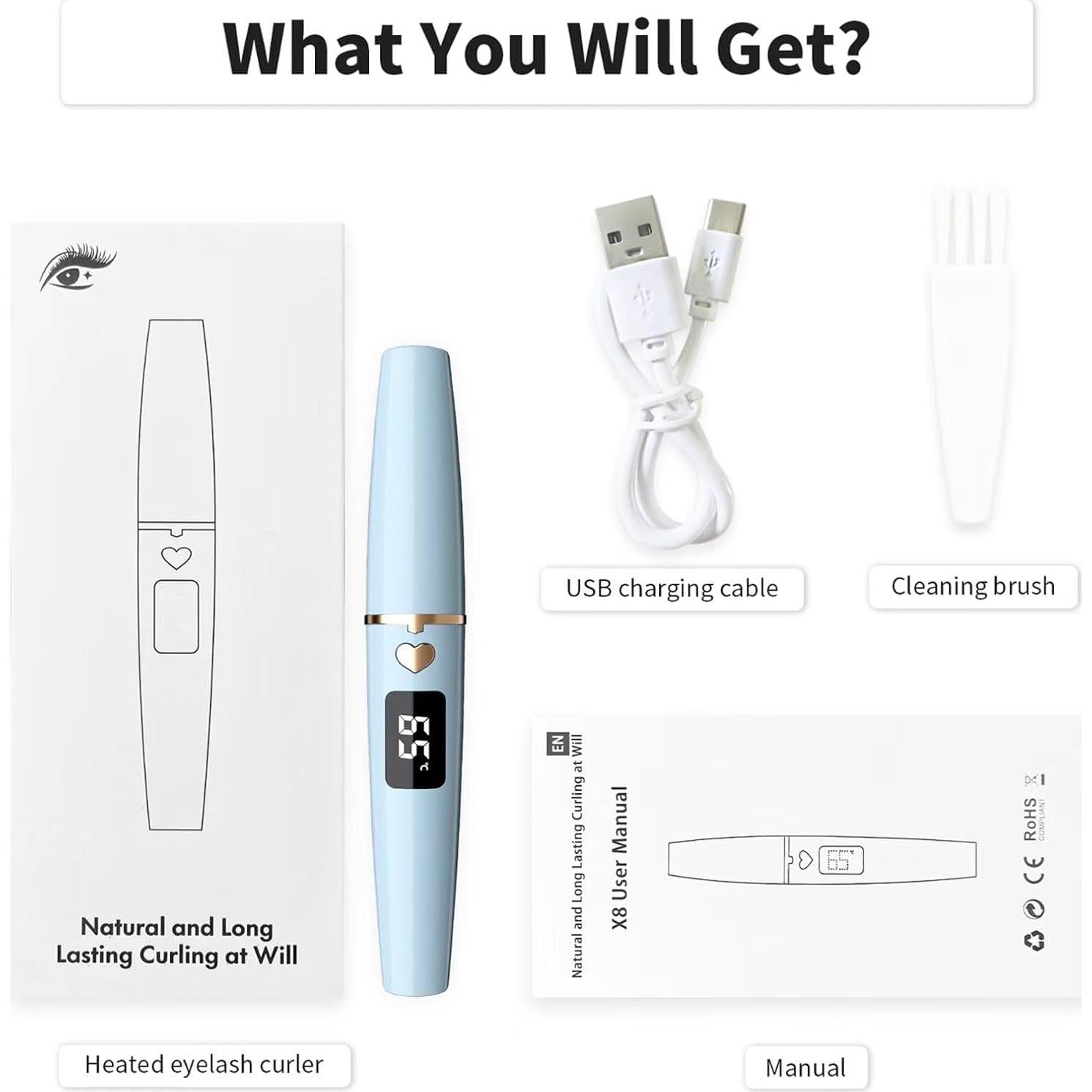 Rizador de Pestañas Calentado ZAPAL Recargable USB-C