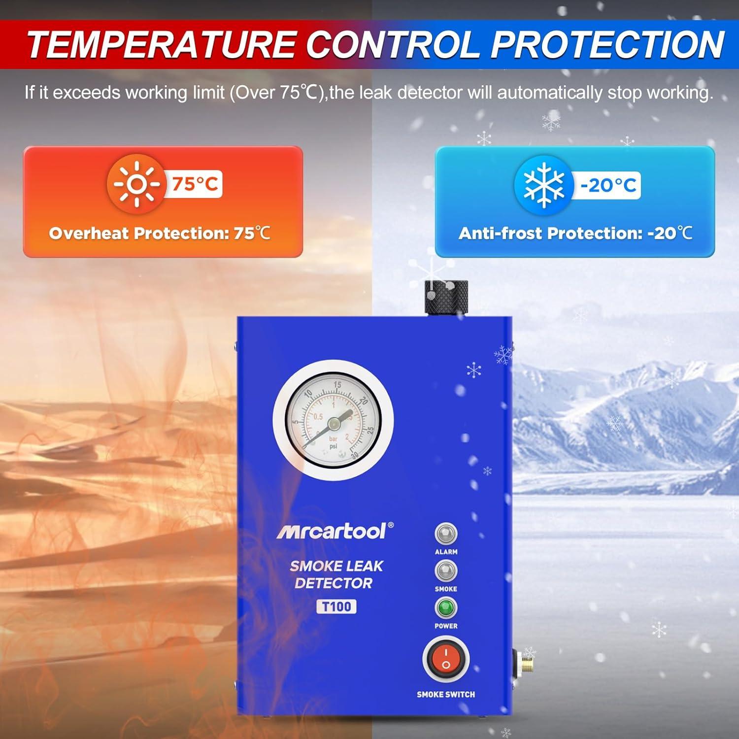 Detector de Fugas de Humo MR CARTOOL T100 12V con Bomba