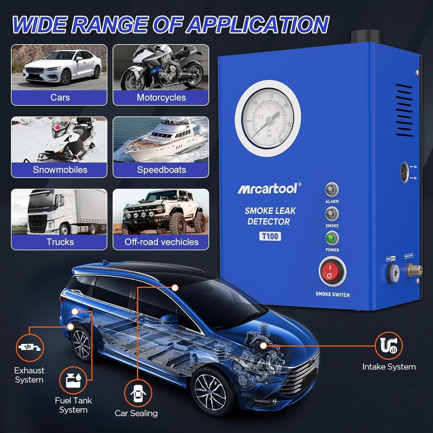 Detector de Fugas de Humo MR CARTOOL T100 12V con Bomba