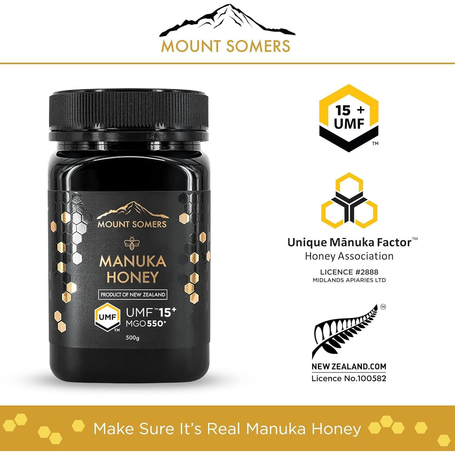 Miel de Manuka Mount Somers UMF 15+ 498 g 100% Pura