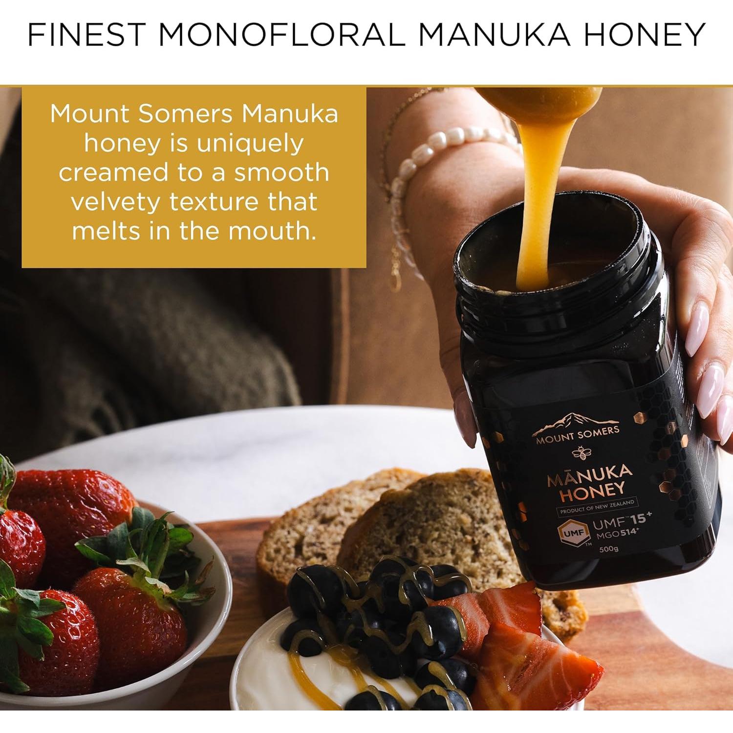 Miel de Manuka Mount Somers UMF 15+ 498 g 100% Pura