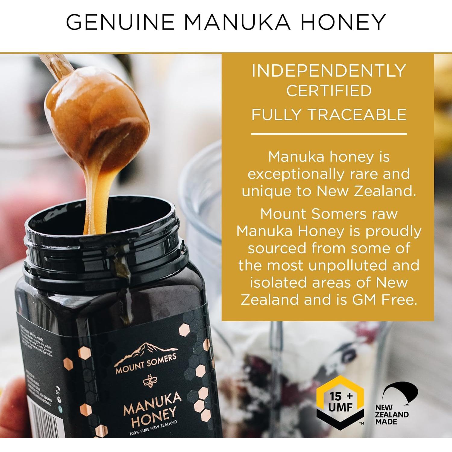 Miel de Manuka Mount Somers UMF 15+ 498 g 100% Pura