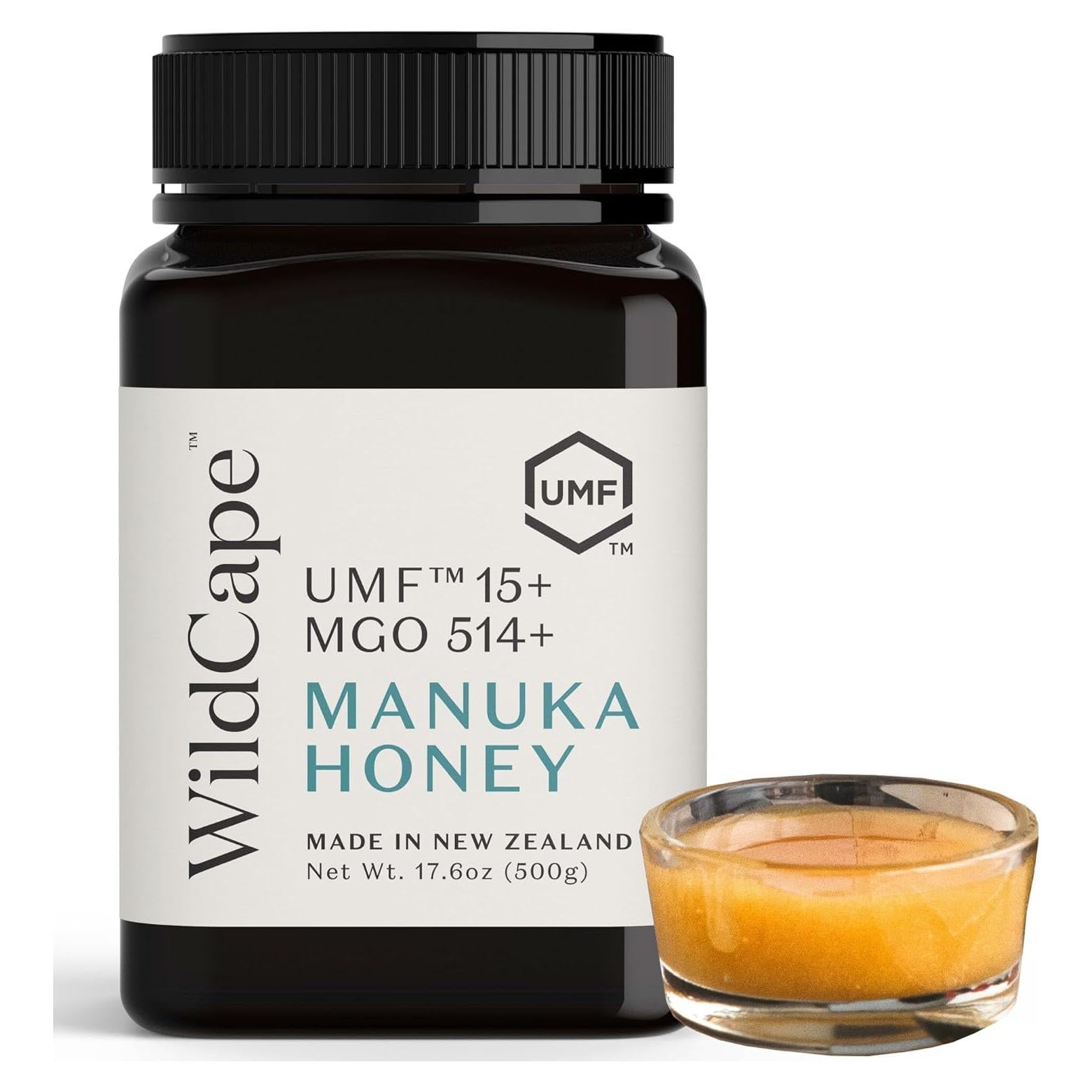 Miel de Manuka WildCape UMF 15+ 500g Pura Cruda Nueva Zelanda