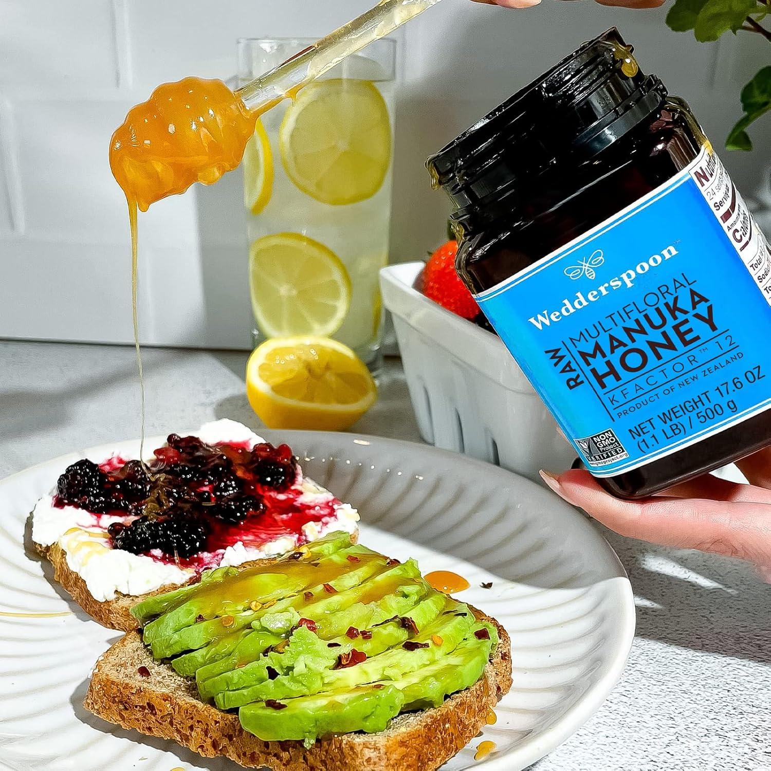 Miel Manuka Cruda Wedderspoon KFactor 12 499g No Pasteurizada