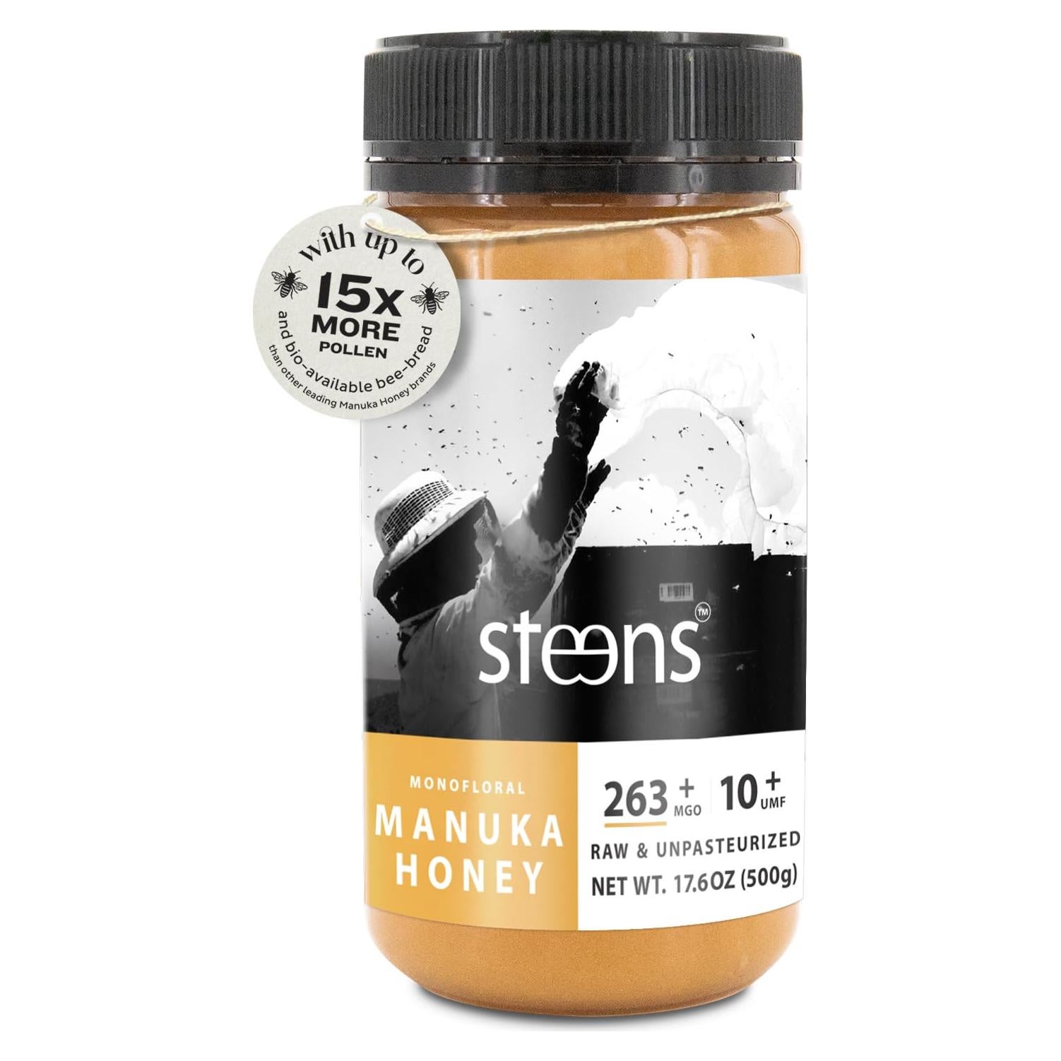 Miel Manuka Steens 100% Cruda UMF 10+ MGO 263+ 499g