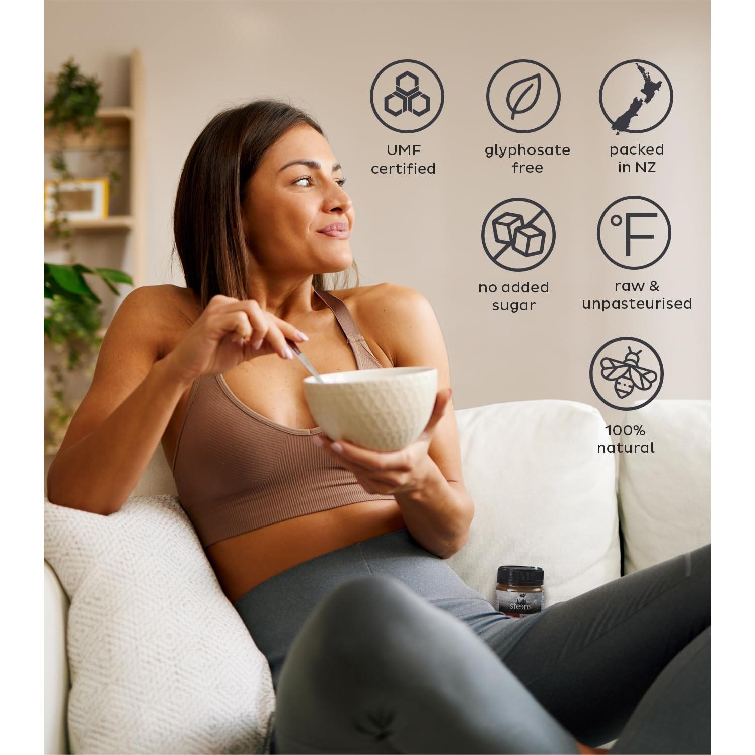 Miel Manuka Steens 100% Cruda UMF 10+ MGO 263+ 499g