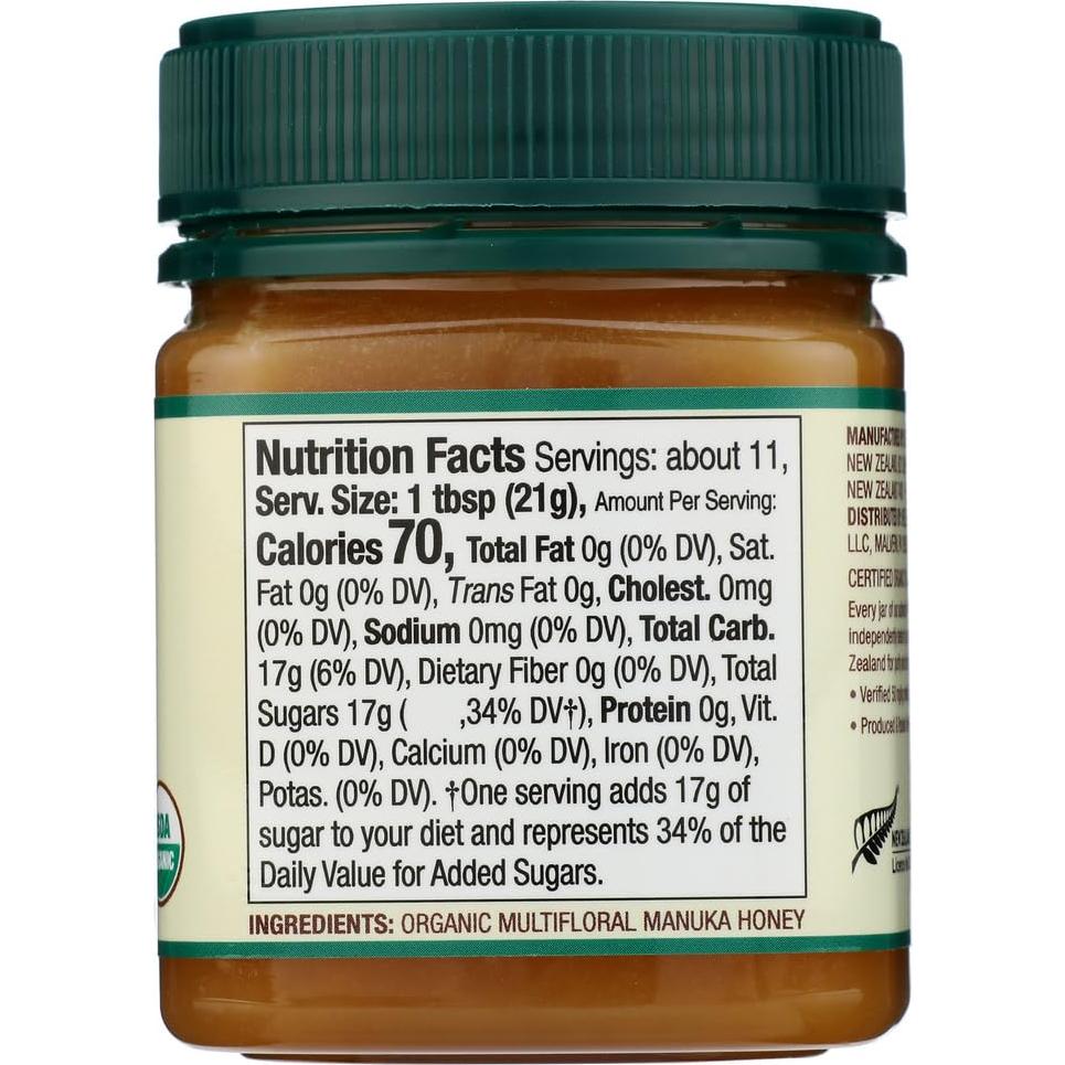 Miel de Manuka Orgánica Wedderspoon 50+ MGO 248g