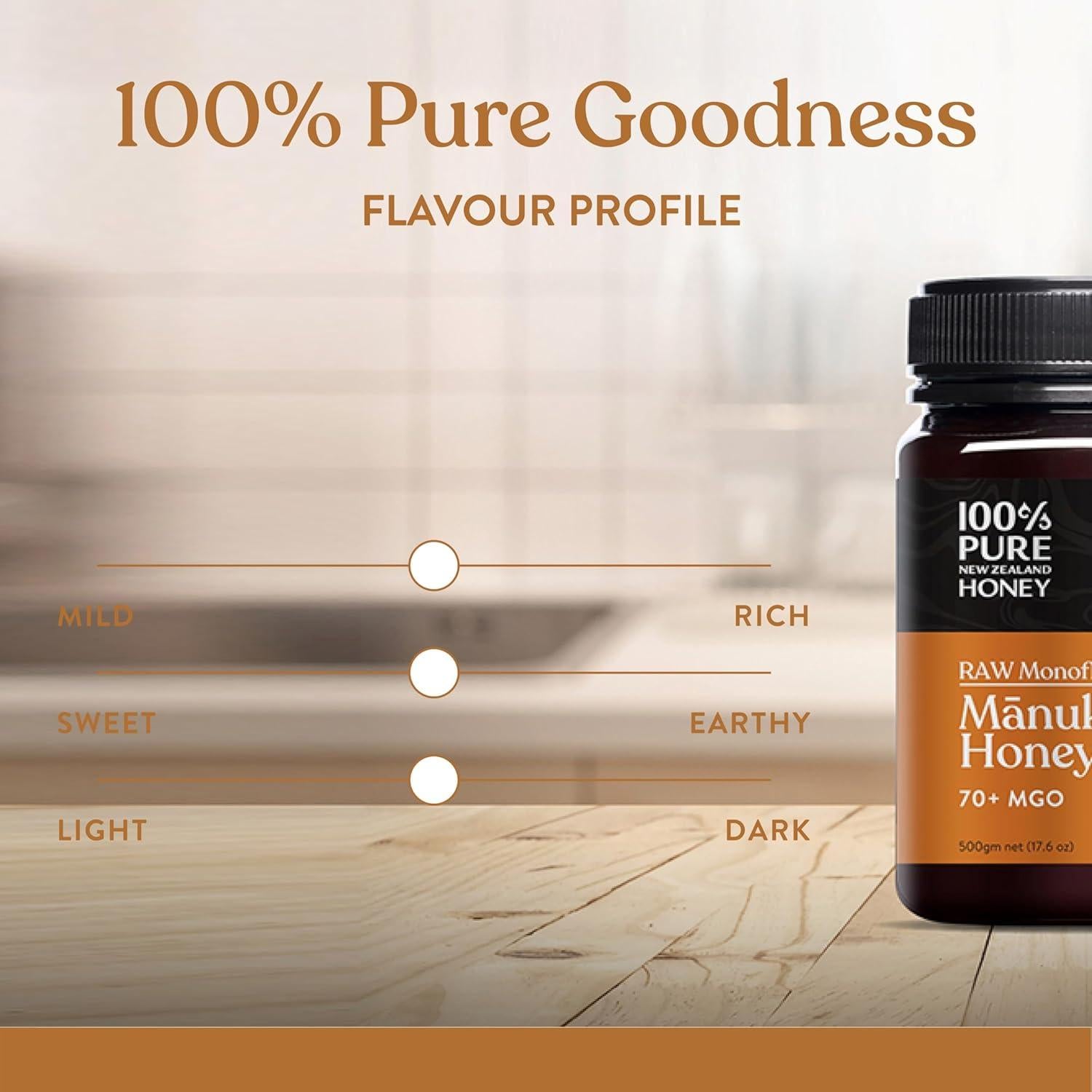 Miel Mānuka 100% Pura Nueva Zelanda MGO 70+ 500g