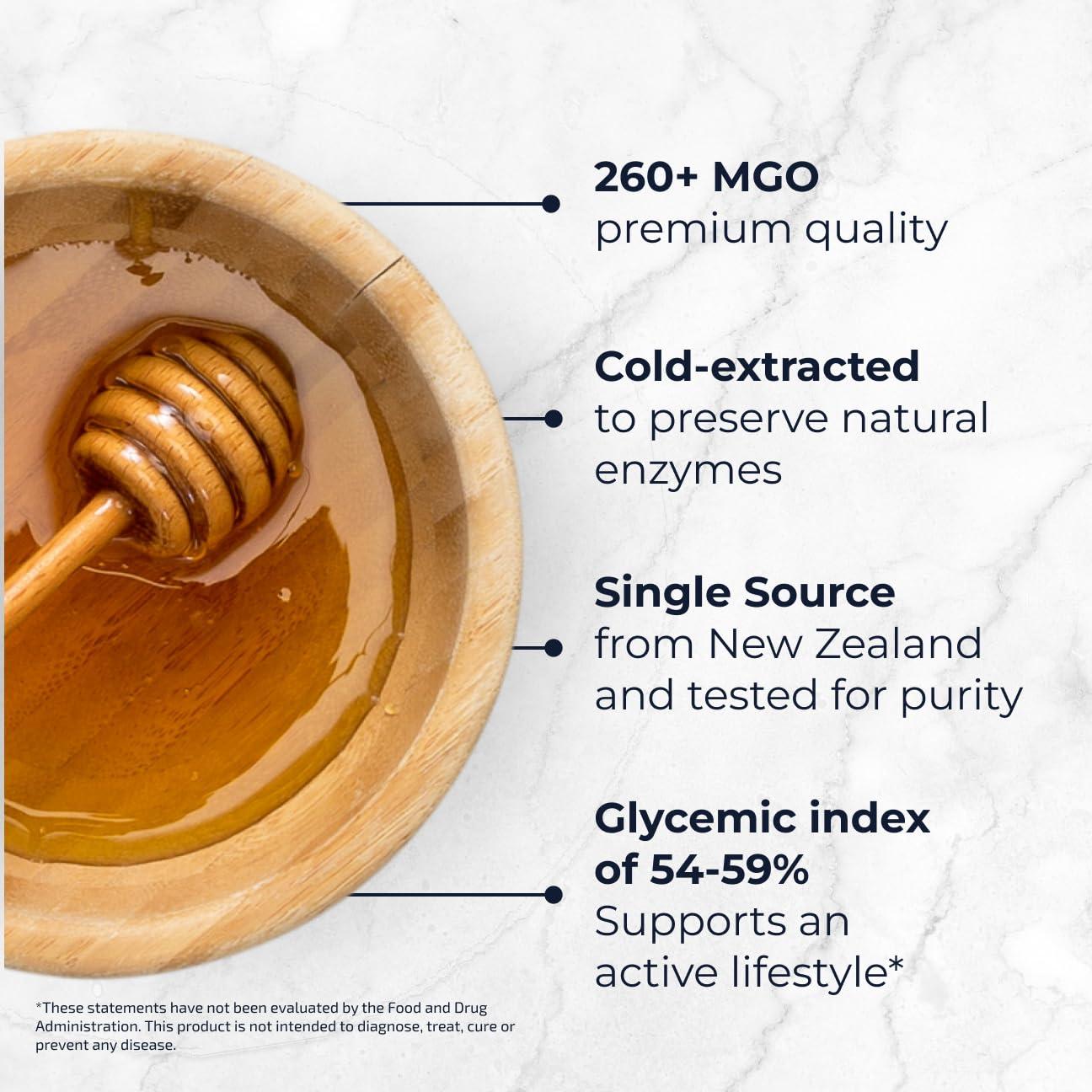 Miel Manuka Blueprint Bryan Johnson MGO 260+ 226g Nueva Zelanda