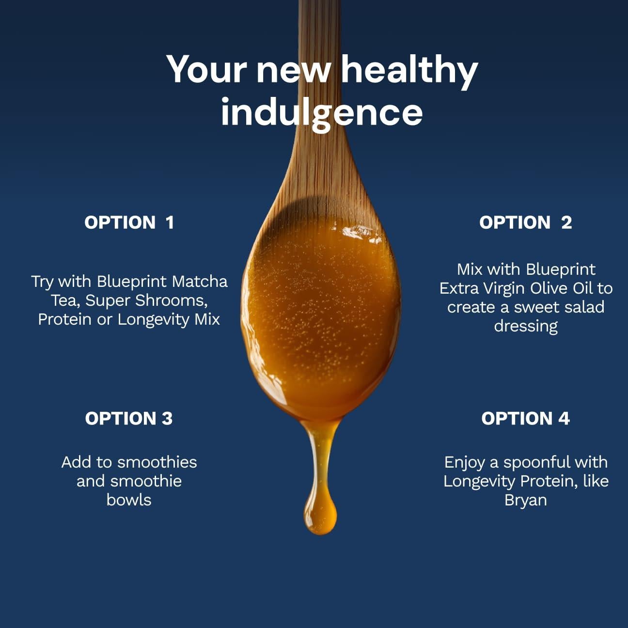 Miel Manuka Blueprint Bryan Johnson MGO 260+ 226g Nueva Zelanda