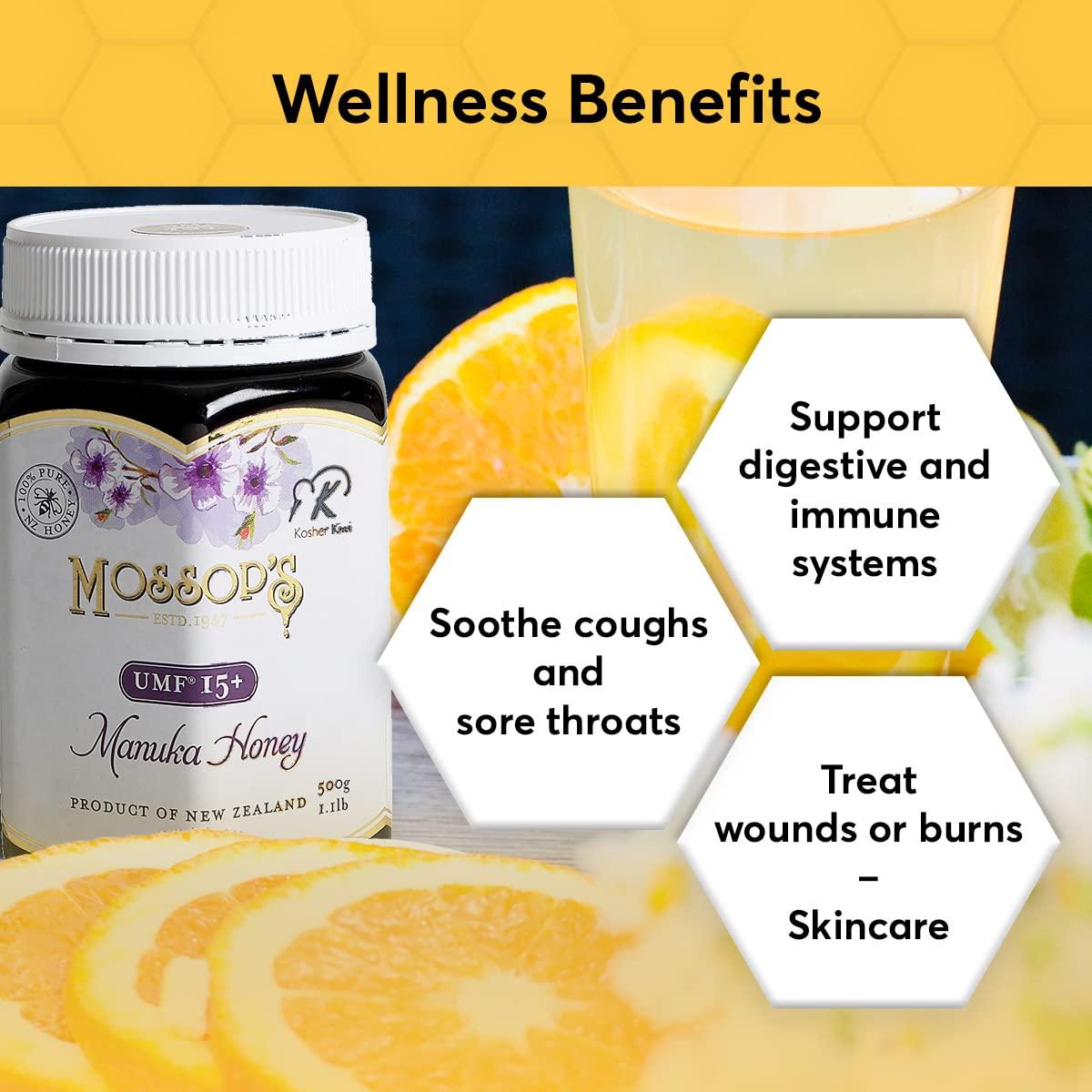 Miel de Manuka Cruda PRI Mossop UMF 15+ 500g Nueva Zelanda