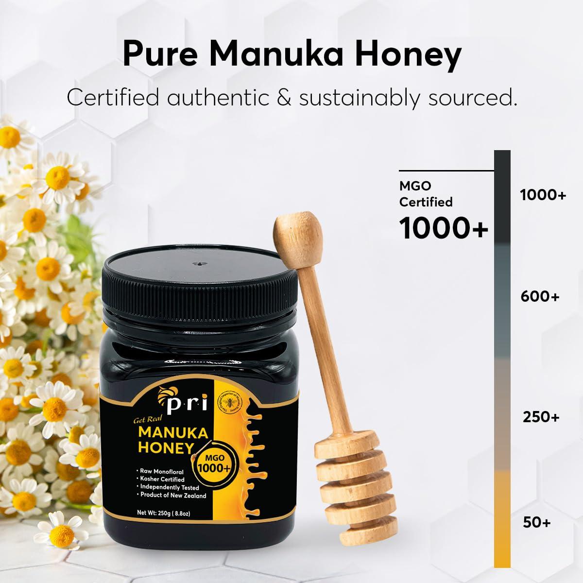 Miel de Manuka PRI MGO 1000+ Cruda 250g Nueva Zelanda