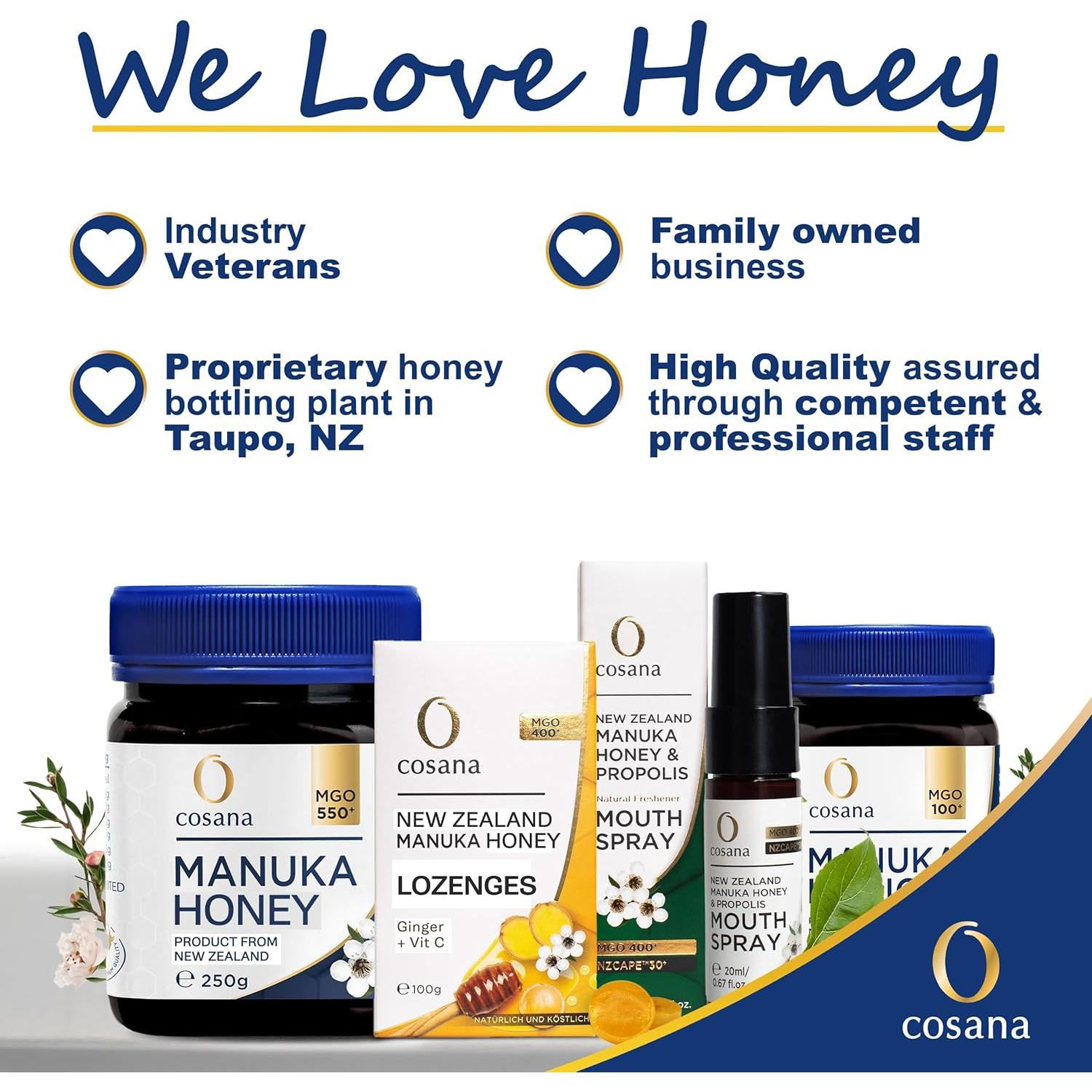 Miel de Manuka Cosana 250g 50 MGO - Natural y Certificada