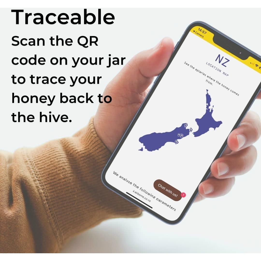 Miel de Manuka Multifloral Airborne 30+ 500 g Cruda y Pura