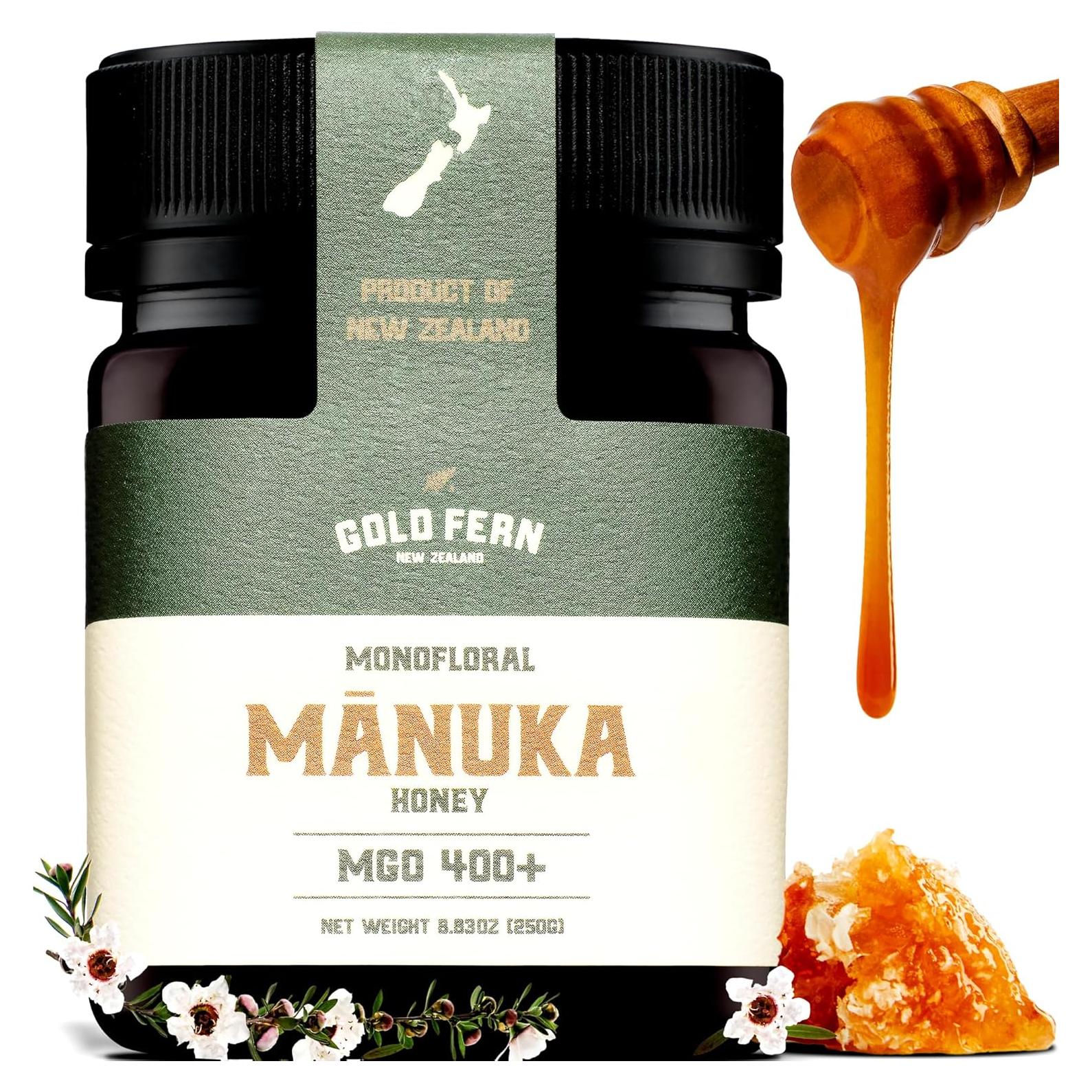 Miel de Manuka Grado Médico Miel de Helecho Dorado 250g MGO 400+