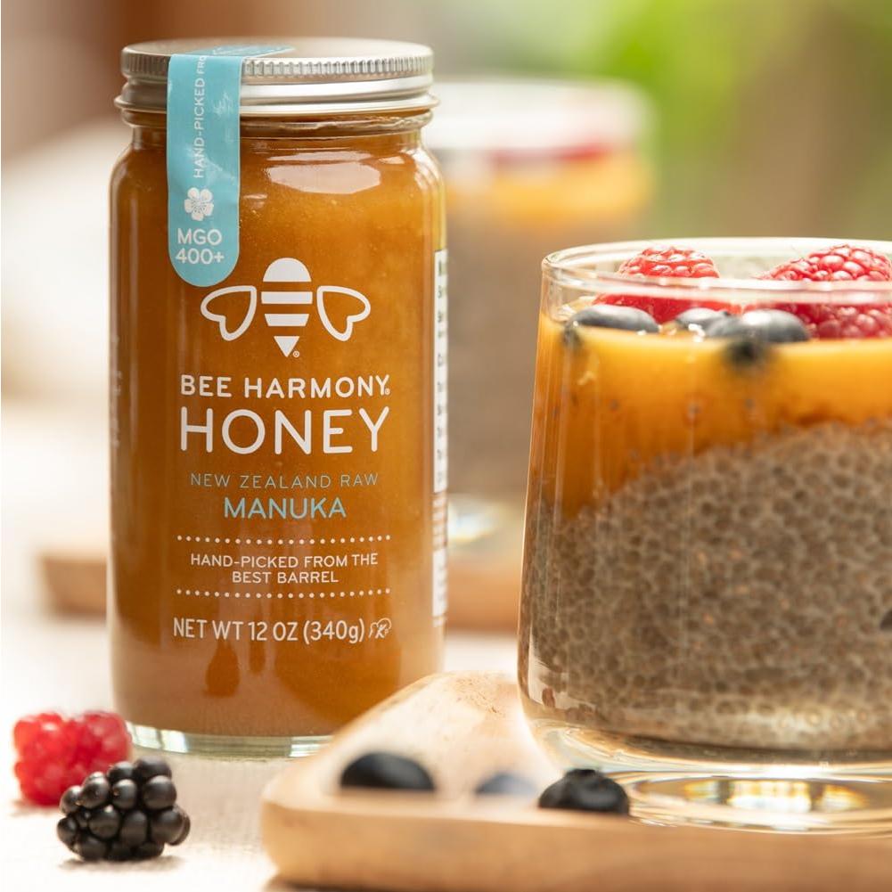 Miel Cruda de Manuka Bee Harmony 400+ MGO 340g Nueva Zelanda