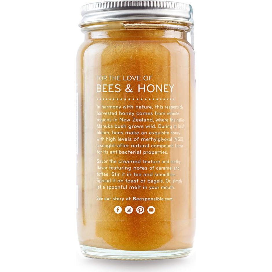Miel Cruda de Manuka Bee Harmony 400+ MGO 340g Nueva Zelanda