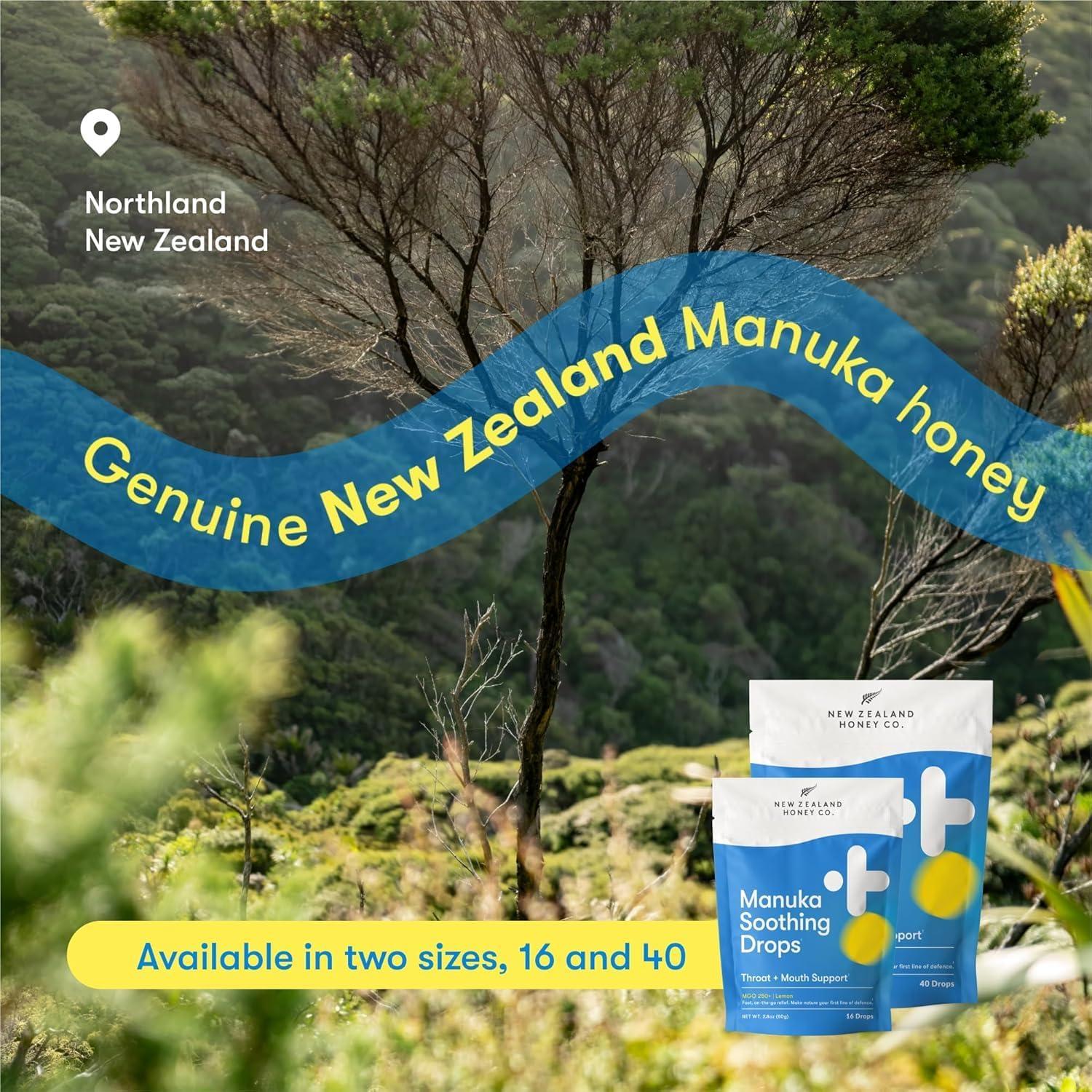 Gotas Soothing Manuka New Zealand Honey Co. - 16 unidades