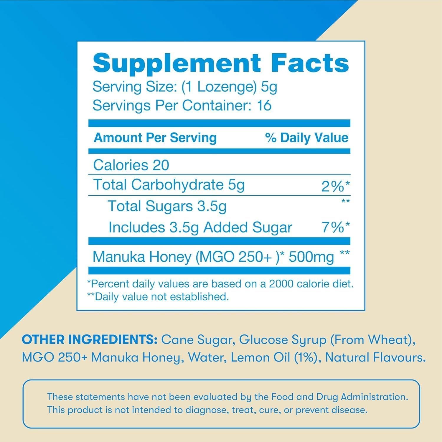 Gotas Soothing Manuka New Zealand Honey Co. - 16 unidades