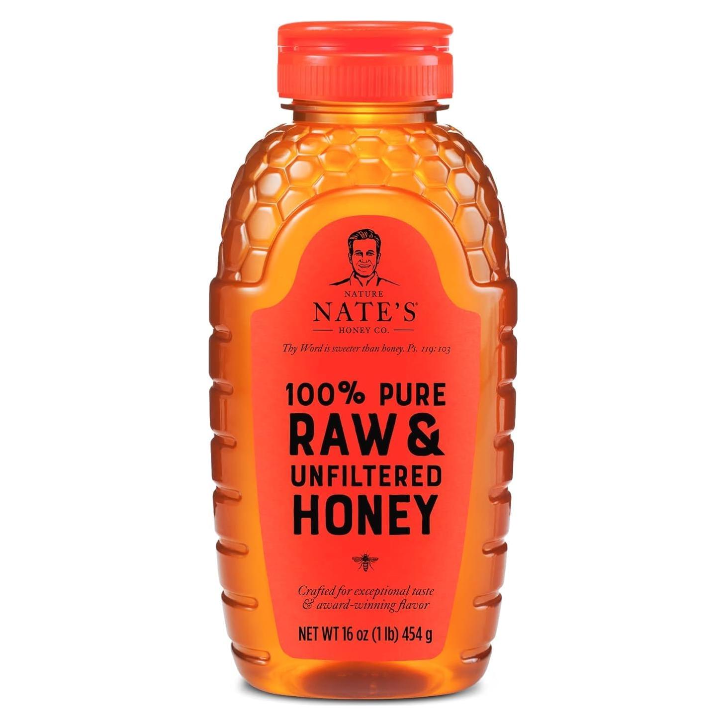 Miel Cruda y Sin Filtrar Nature Nate 453 g - Sabor Galardonado