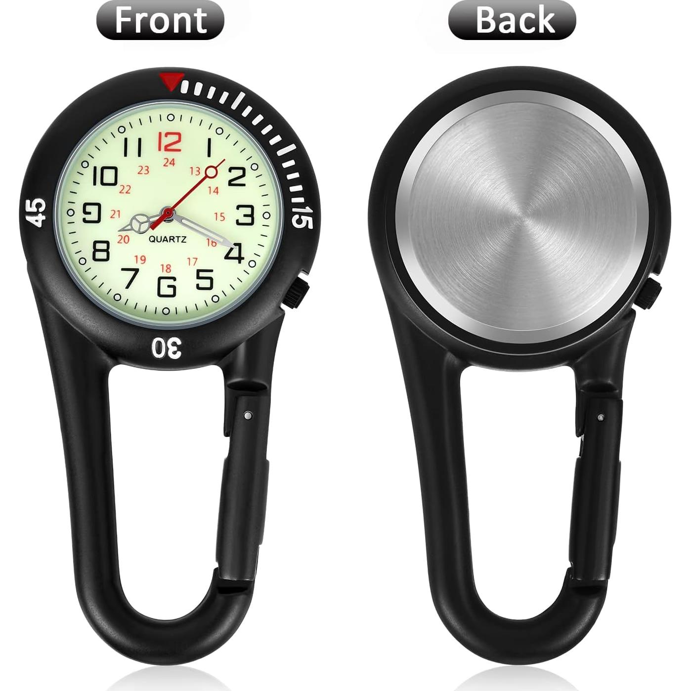 Reloj de Cuarzo Clip Hicarer 2 Piezas Brilla en la Oscuridad