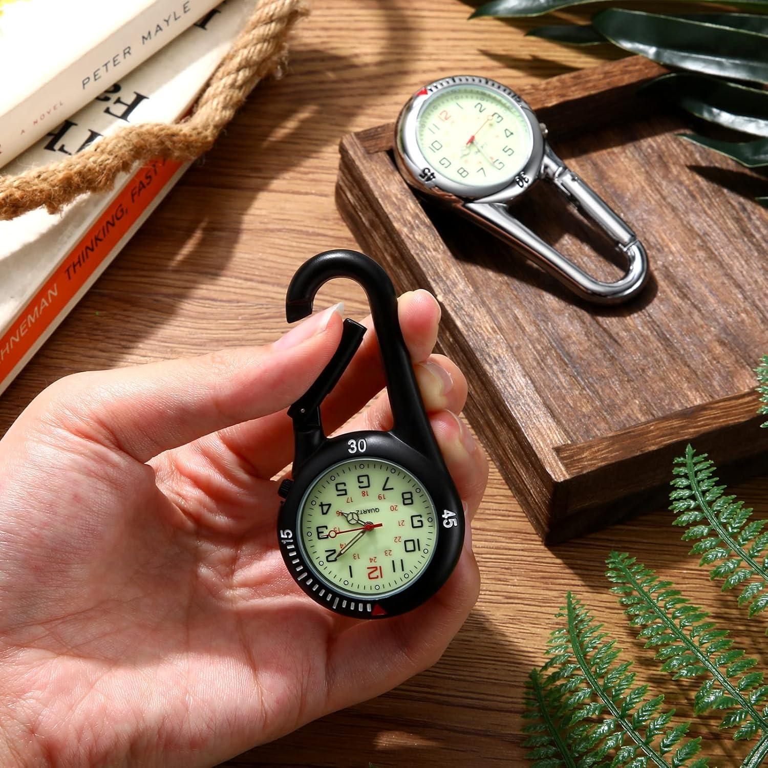 Reloj de Cuarzo Clip Hicarer 2 Piezas Brilla en la Oscuridad