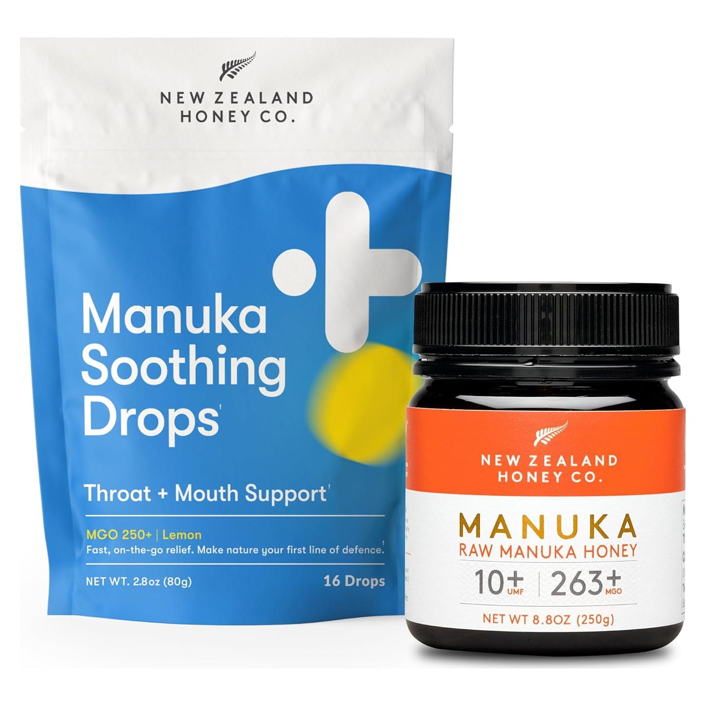 Miel de Manuka UMF 10+ New Zealand Honey Co. 248 g y Caramelos 16 un.