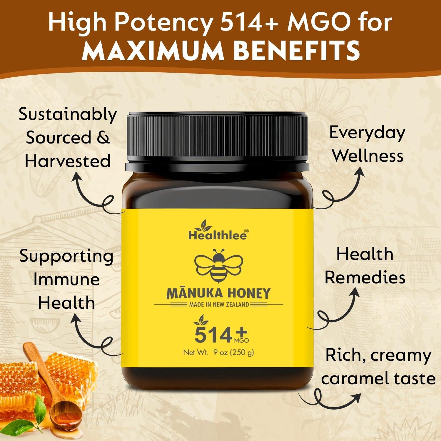 Miel de Manuka Cruda Healthlee UMF 15+ 255 g Nueva Zelanda