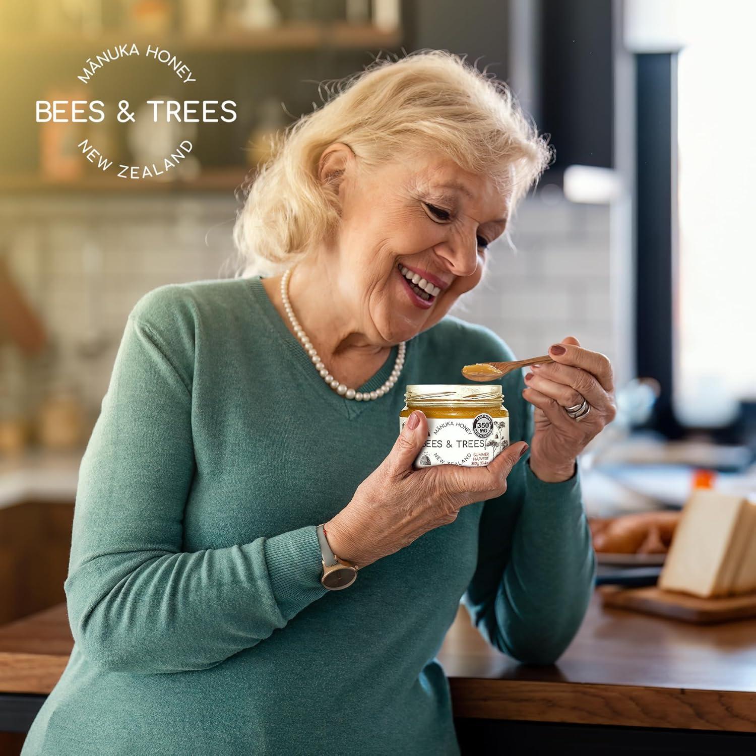 Miel de Manuka Bees & Trees 350+MGO Cruda 380g Nueva Zelanda