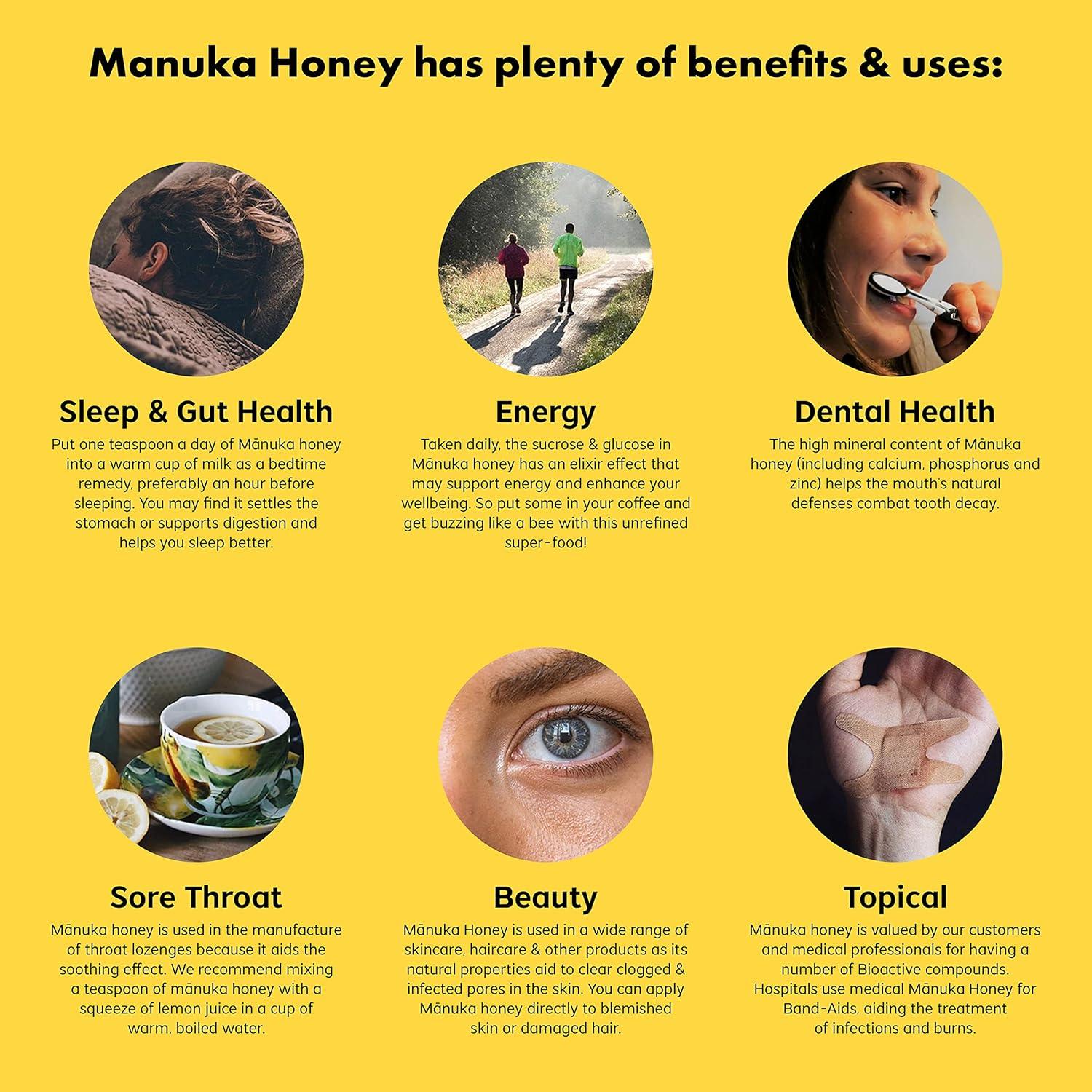 Miel de Manuka Yobees 250g UMF20+ Cruda y Orgánica